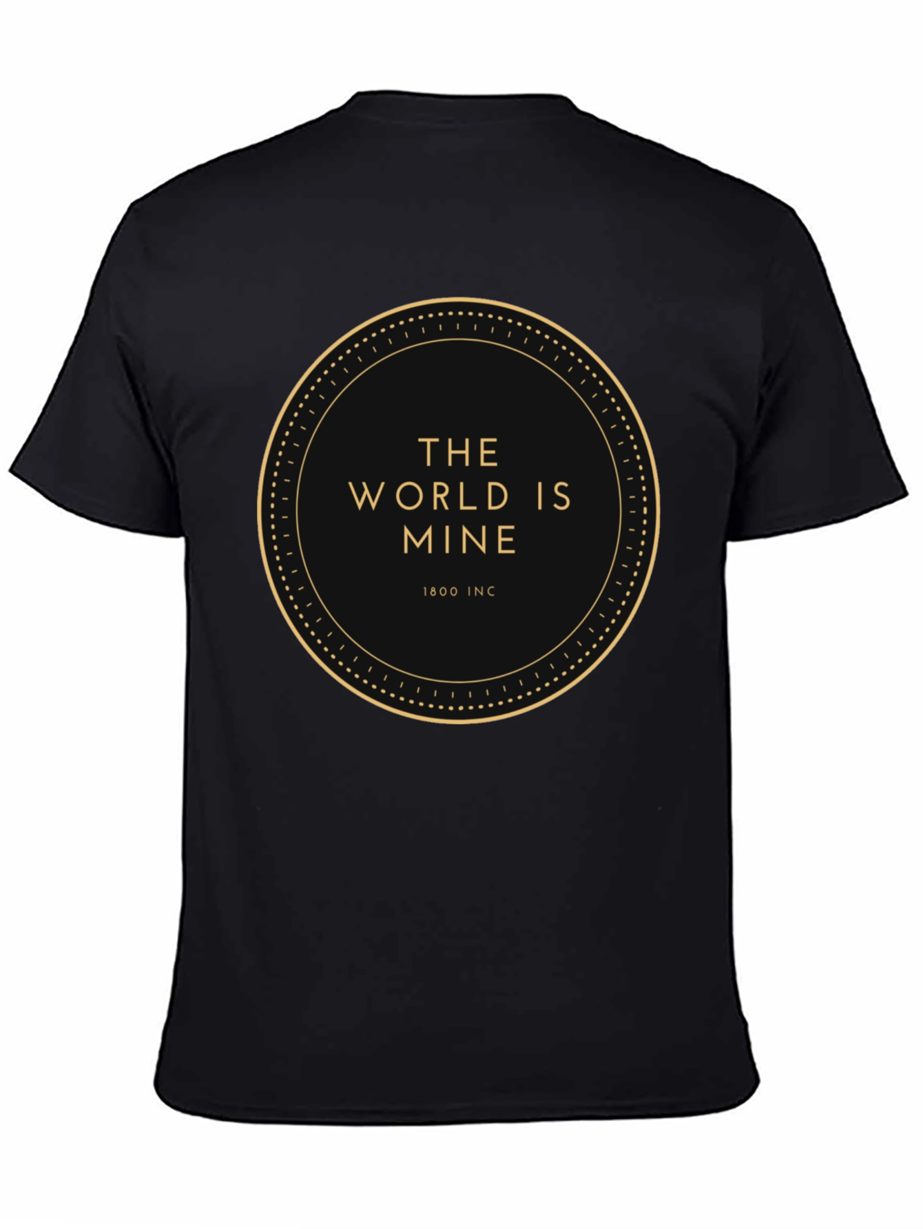 The World Is Mine Mens Black Graphic Tee