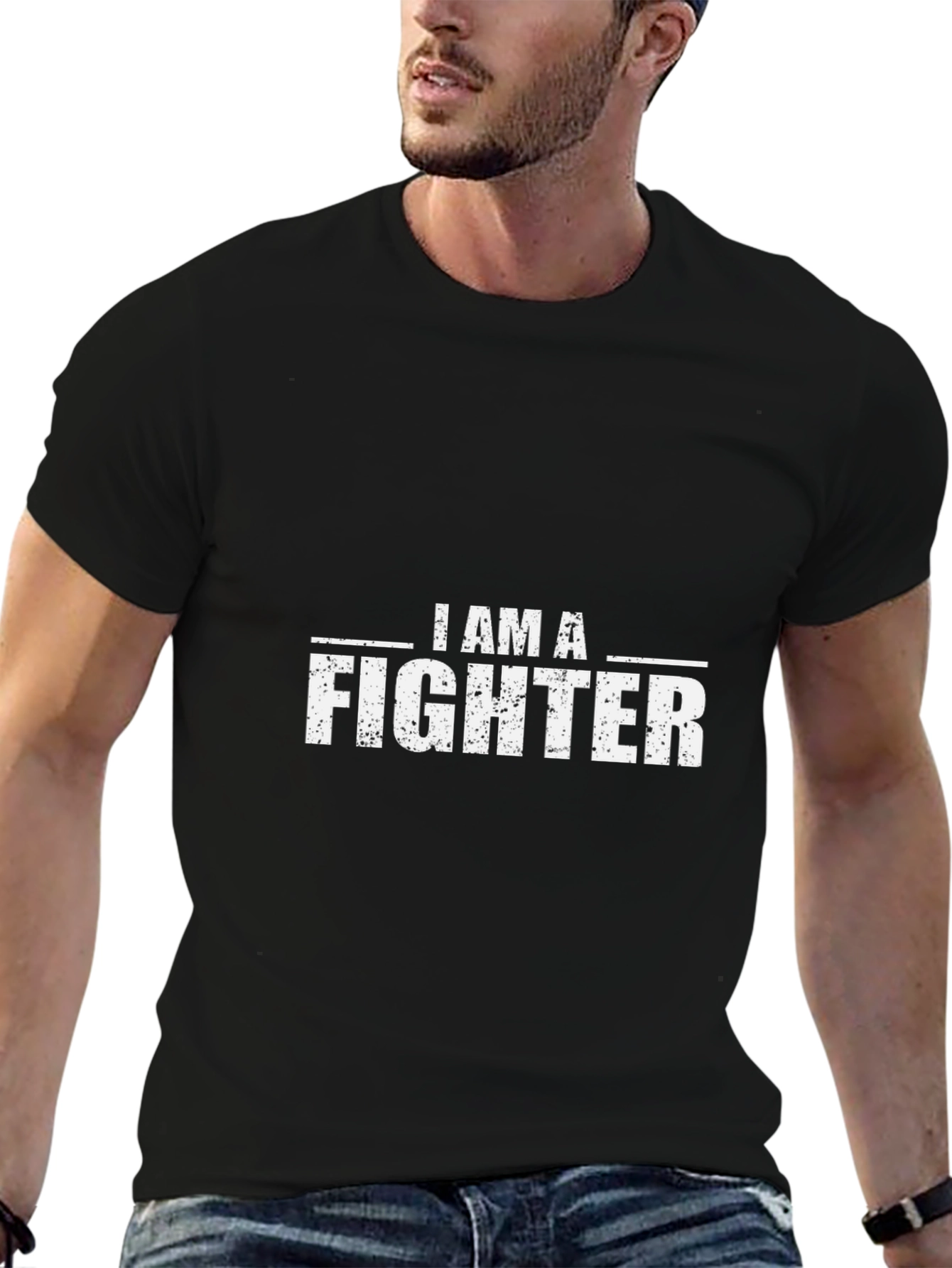 I Am A Fighter Black T-Shirt