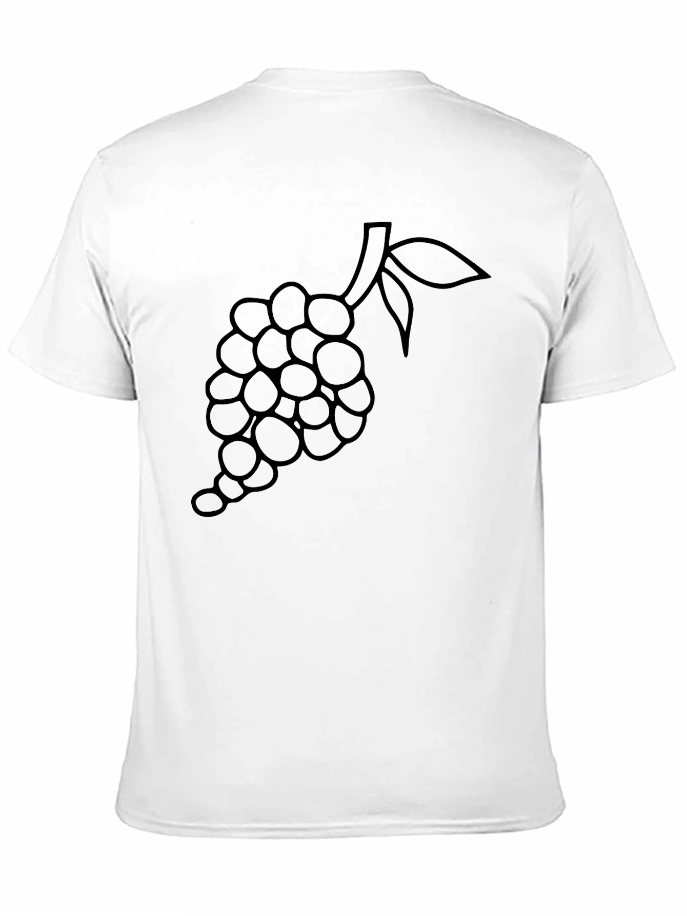 Grapes Graphic Black T-Shirt - Stylish Fruit Design