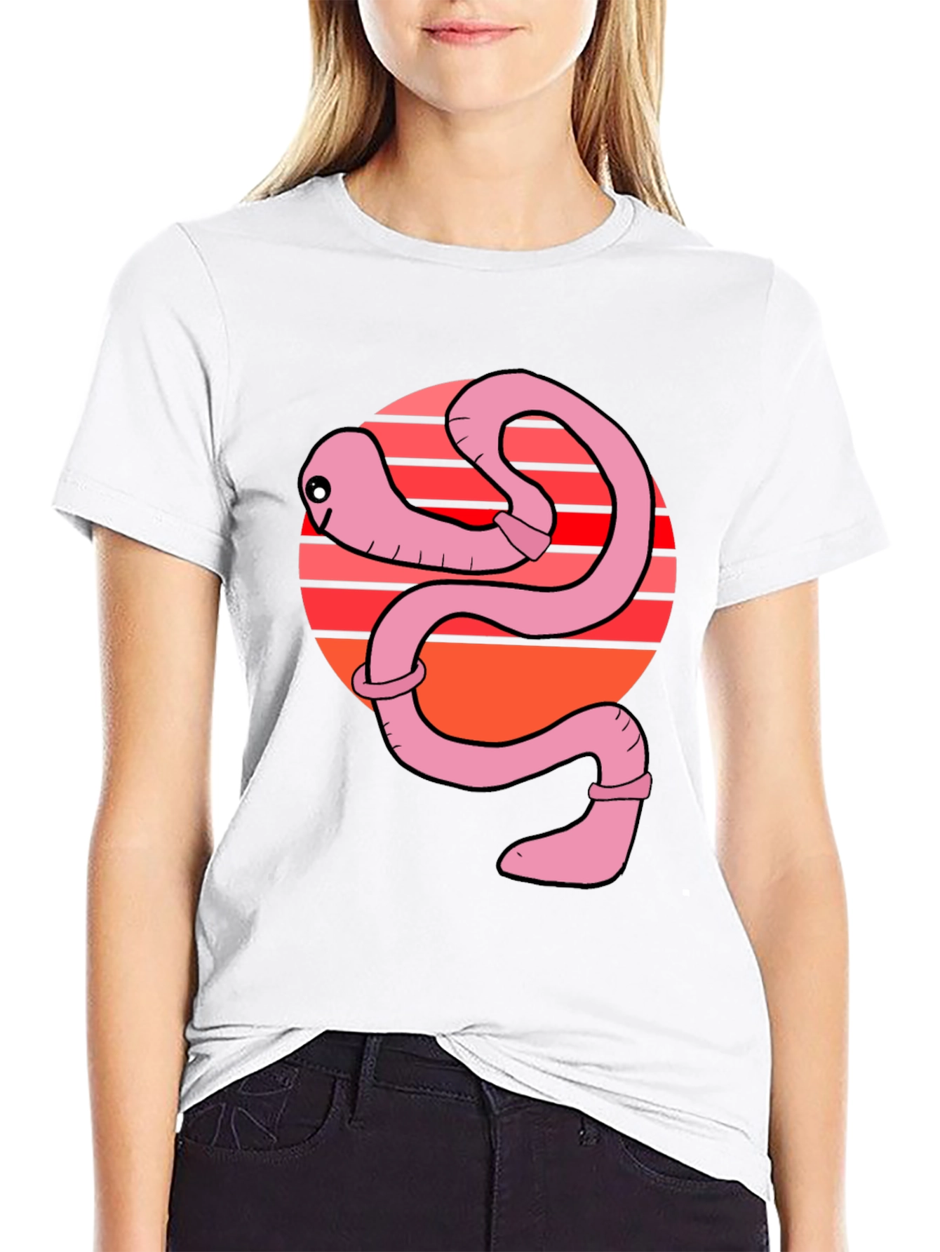 Funny Worm Graphic T-Shirt - Unique Design