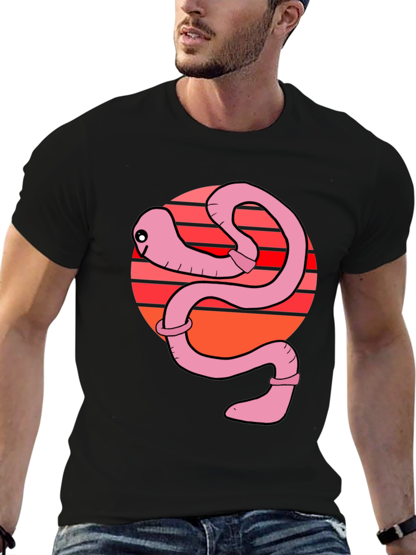 Funny Worm Graphic T-Shirt - Unique Design
