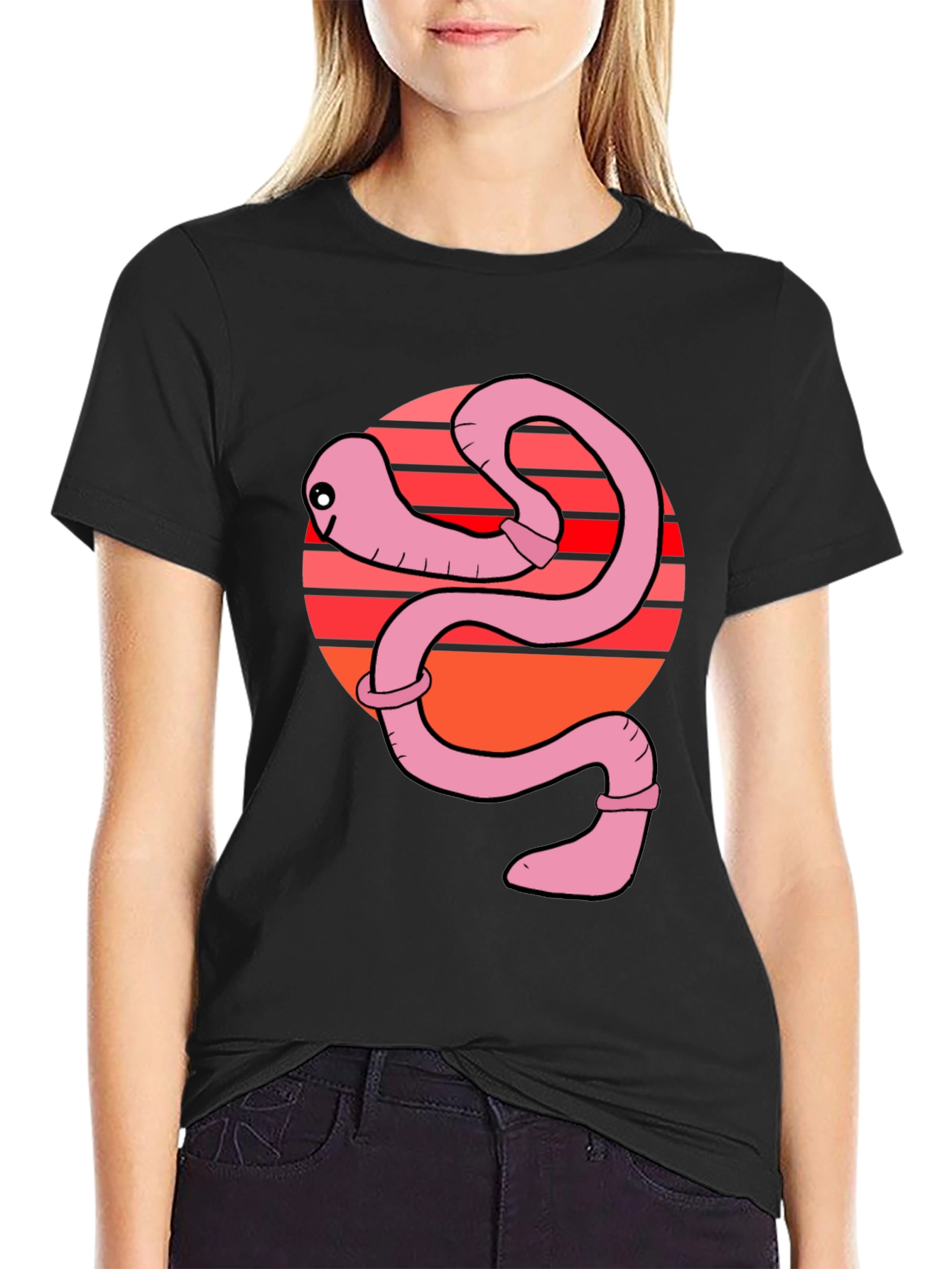 Funny Worm Graphic T-Shirt - Unique Design