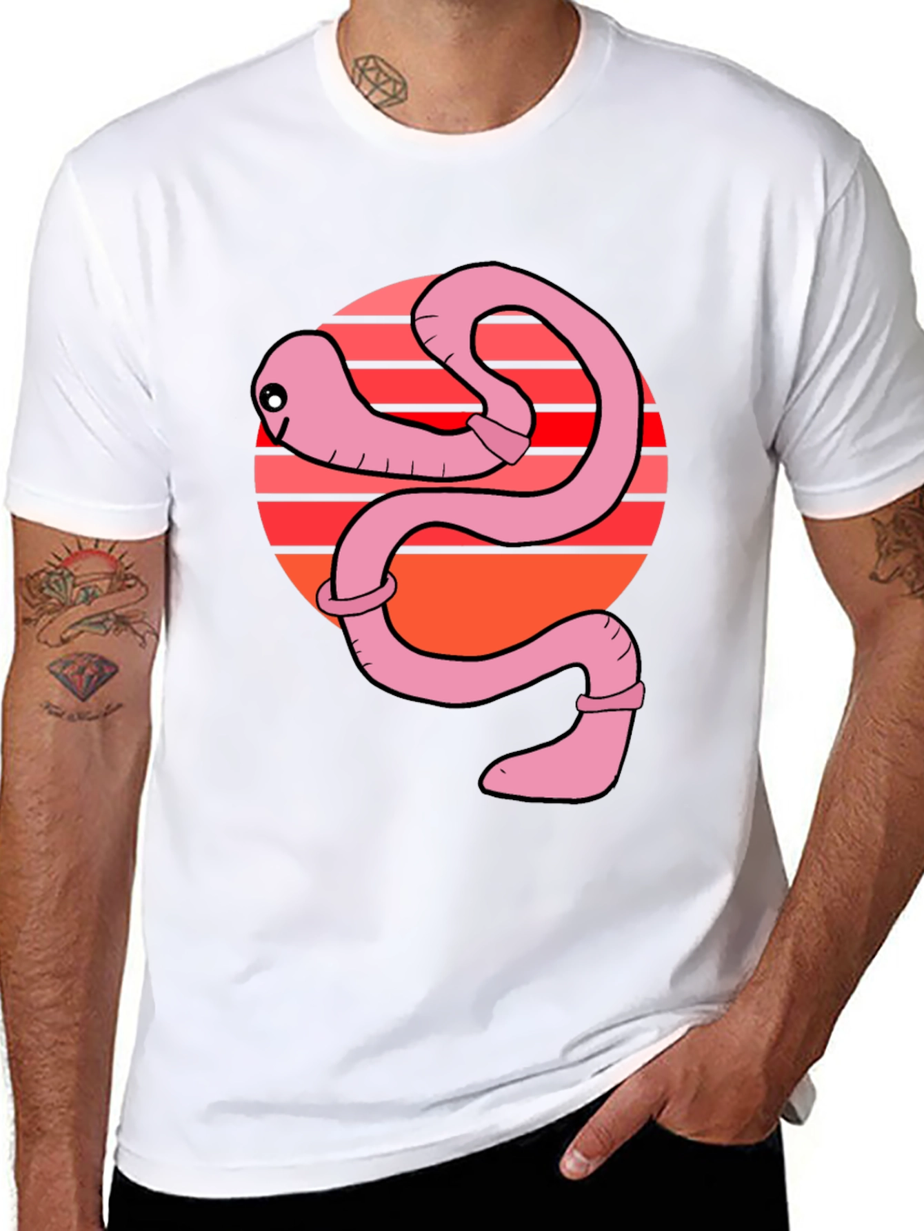 Funny Worm Graphic T-Shirt - Unique Design