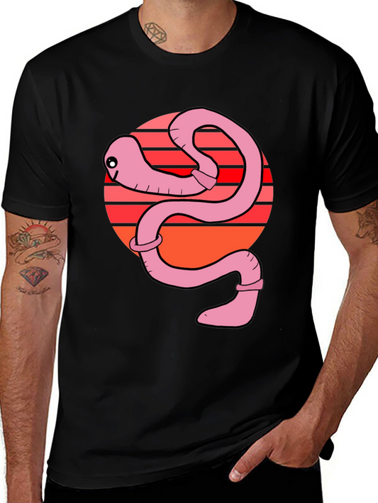 Funny Worm Graphic T-Shirt - Unique Design