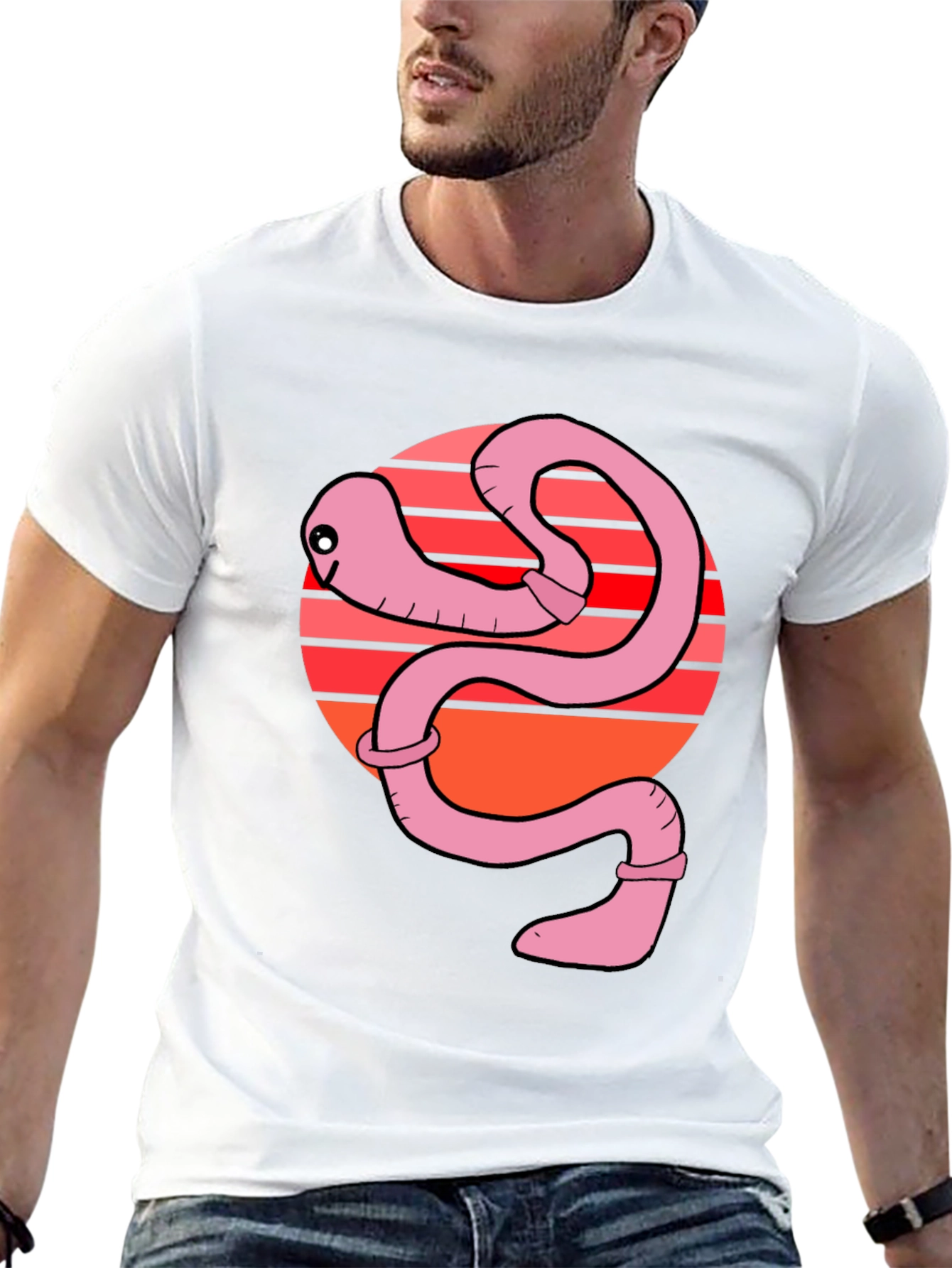 Funny Worm Graphic T-Shirt - Unique Design