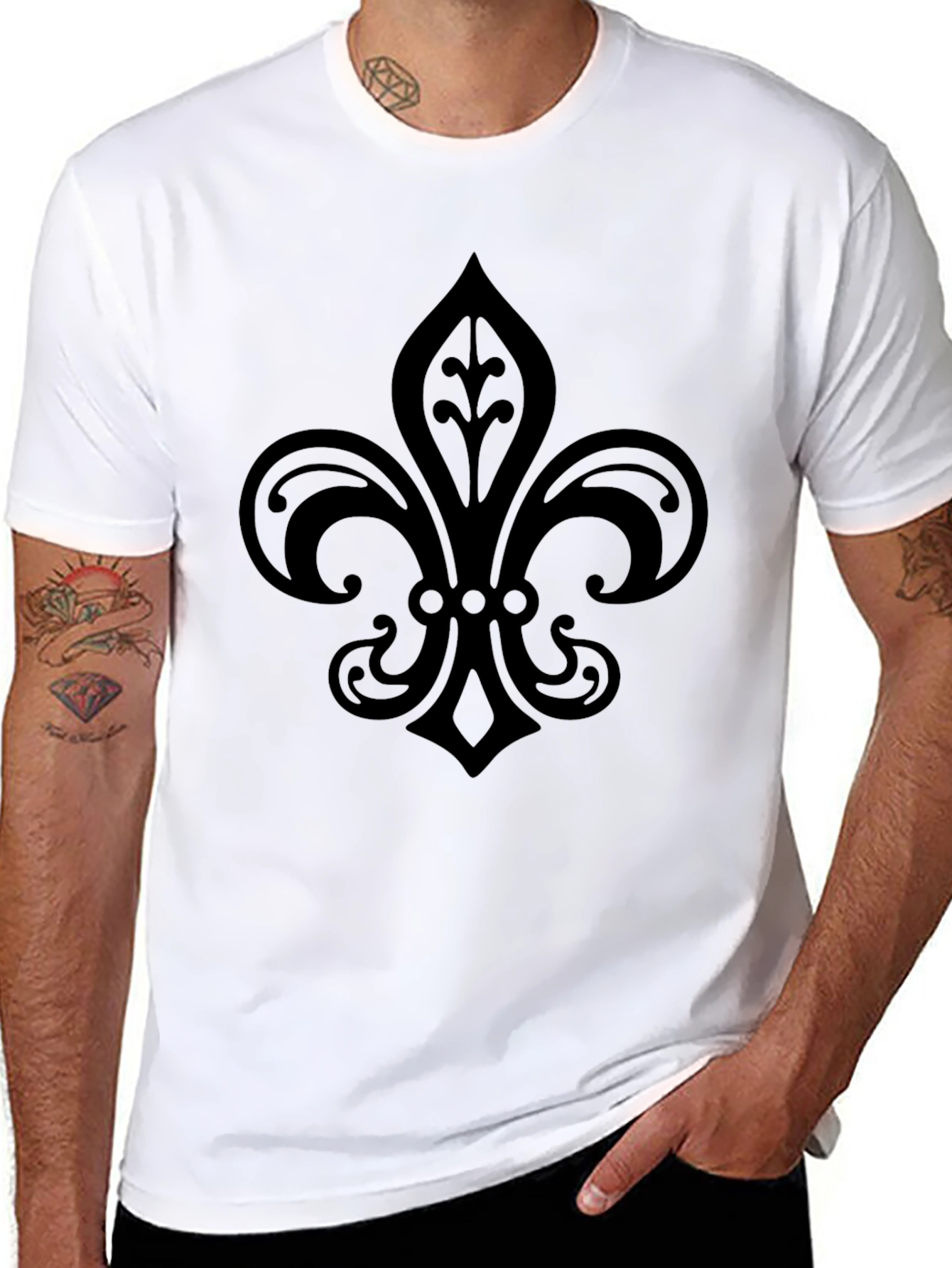 Fleur-de-Lis Graphic Black T-Shirt
