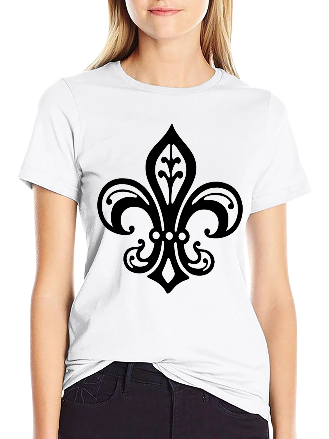 Fleur-de-Lis Graphic Black T-Shirt
