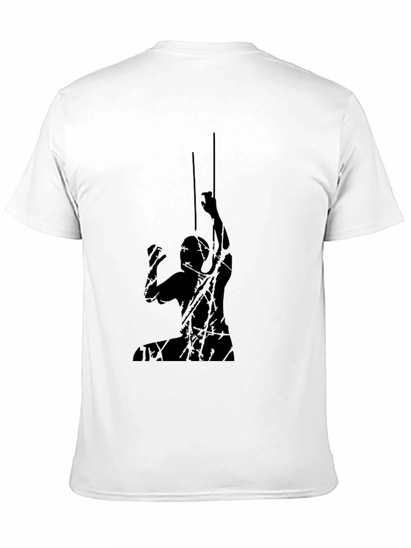 Black Graphic Tee - Climbing Silhouette