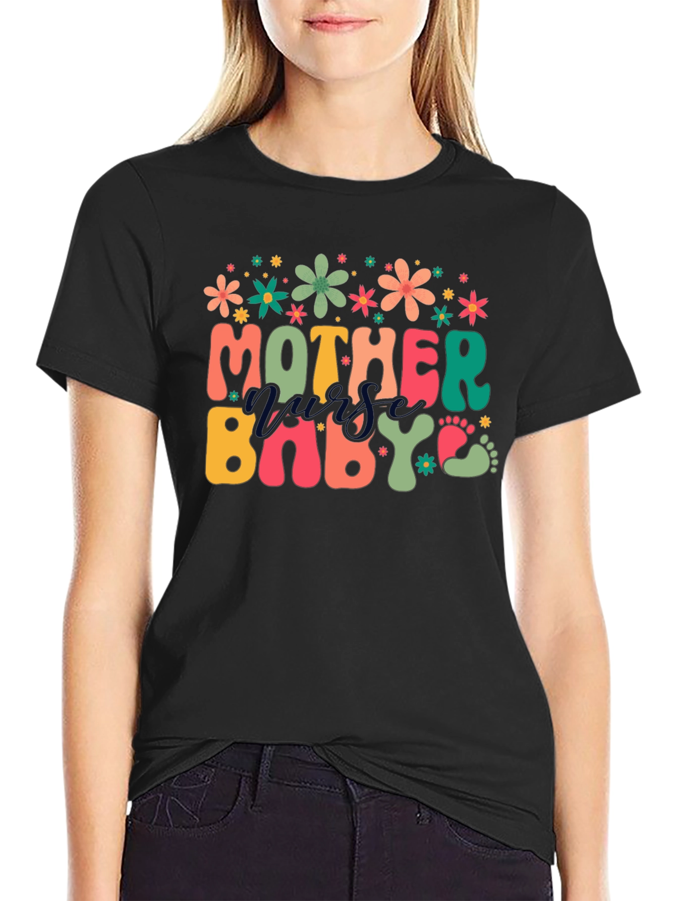 Mother Loves Baby Graphic Tee - Black Unisex T-Shirt