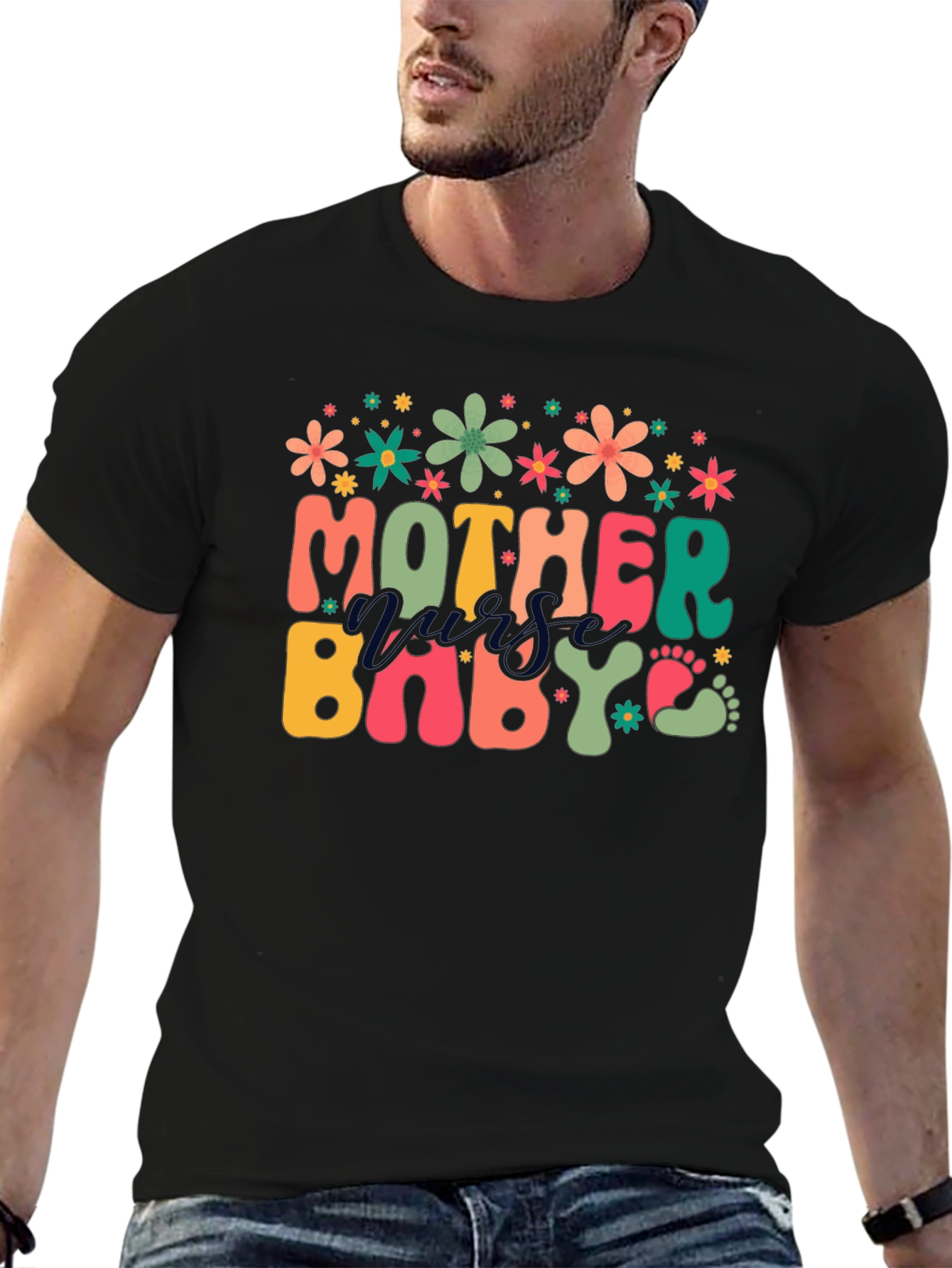 Mother Loves Baby Graphic Tee - Black Unisex T-Shirt
