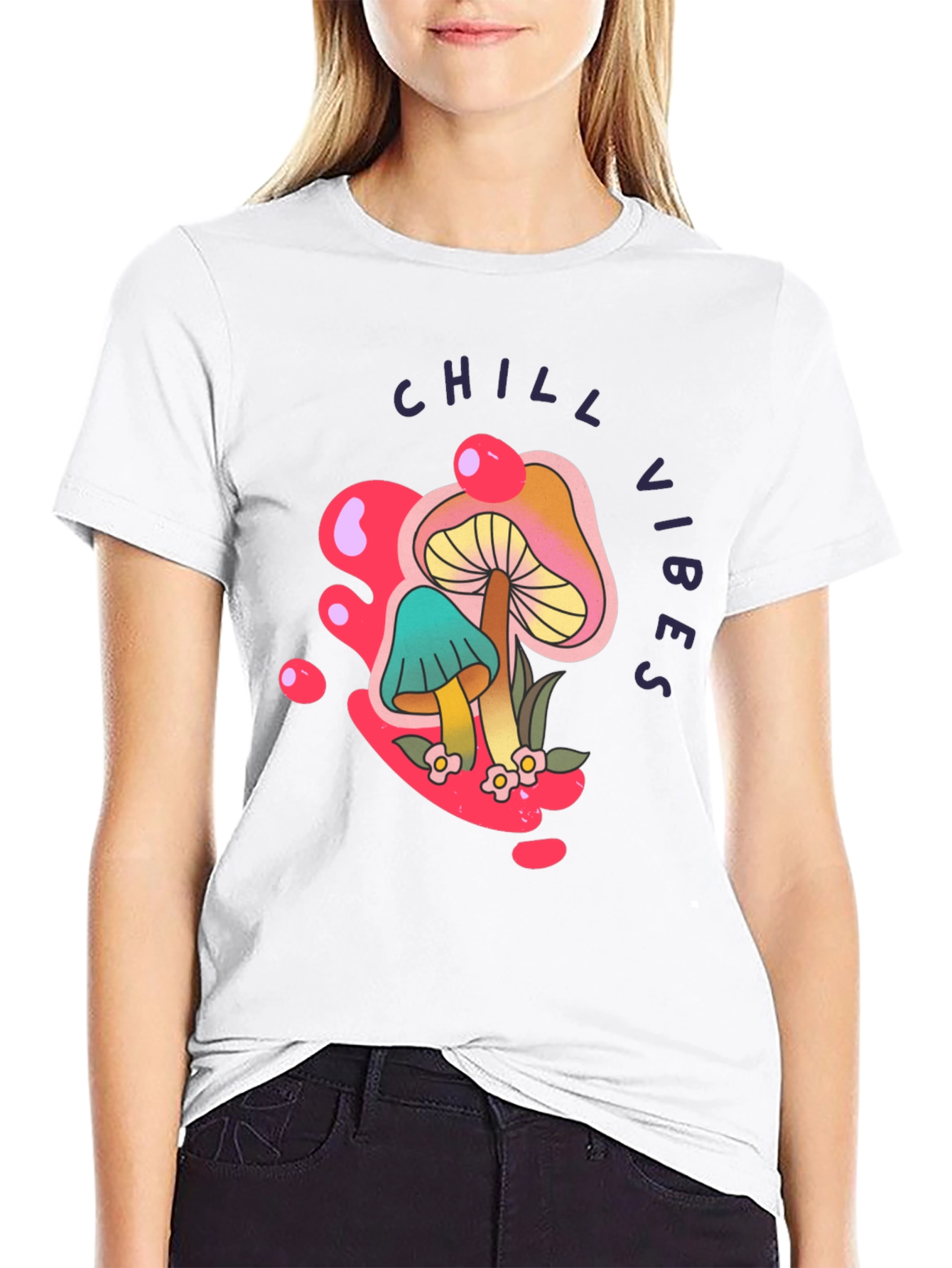 Chill Vibes Mushroom Graphic Tee