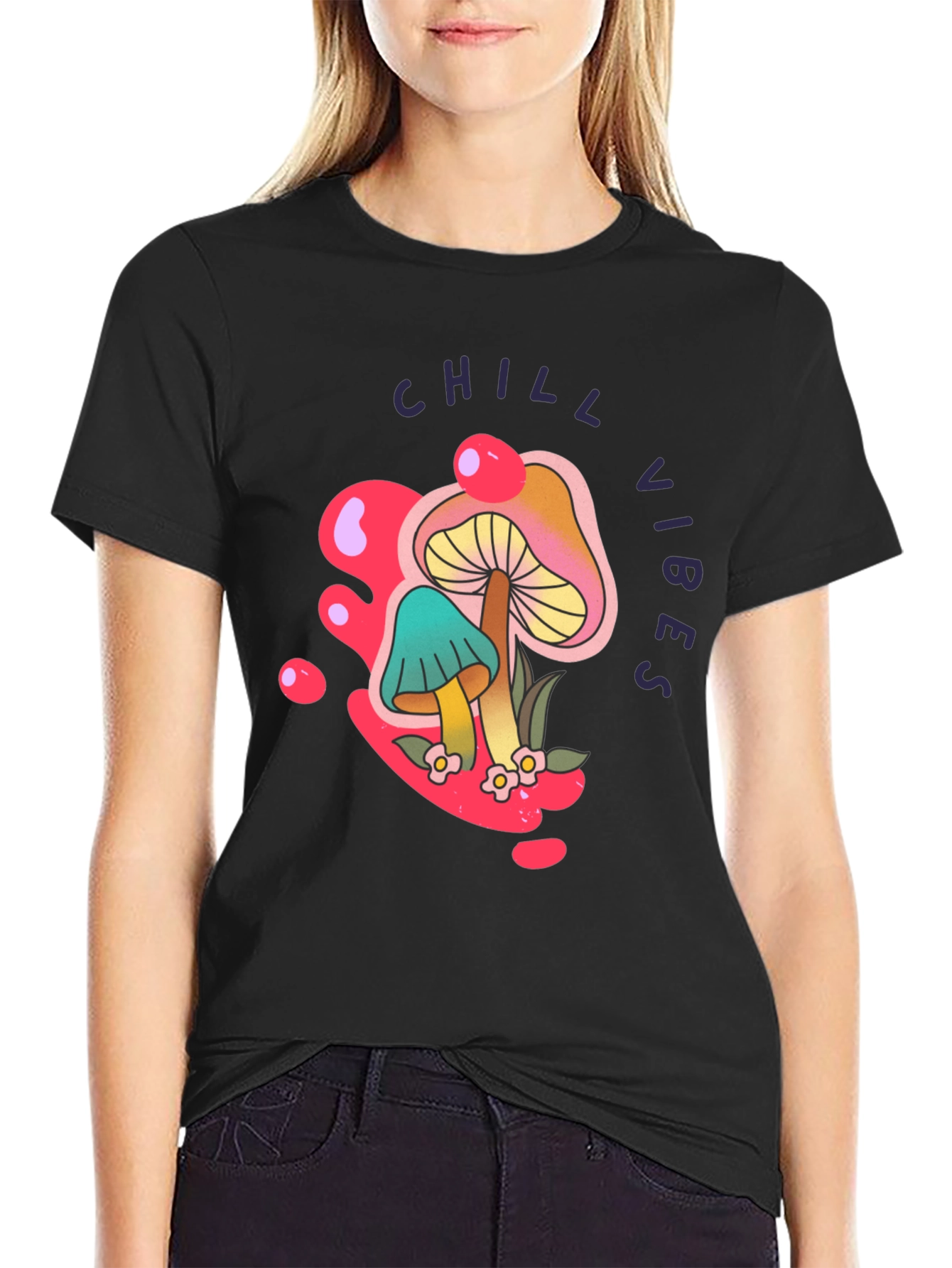 Chill Vibes Mushroom Graphic Tee