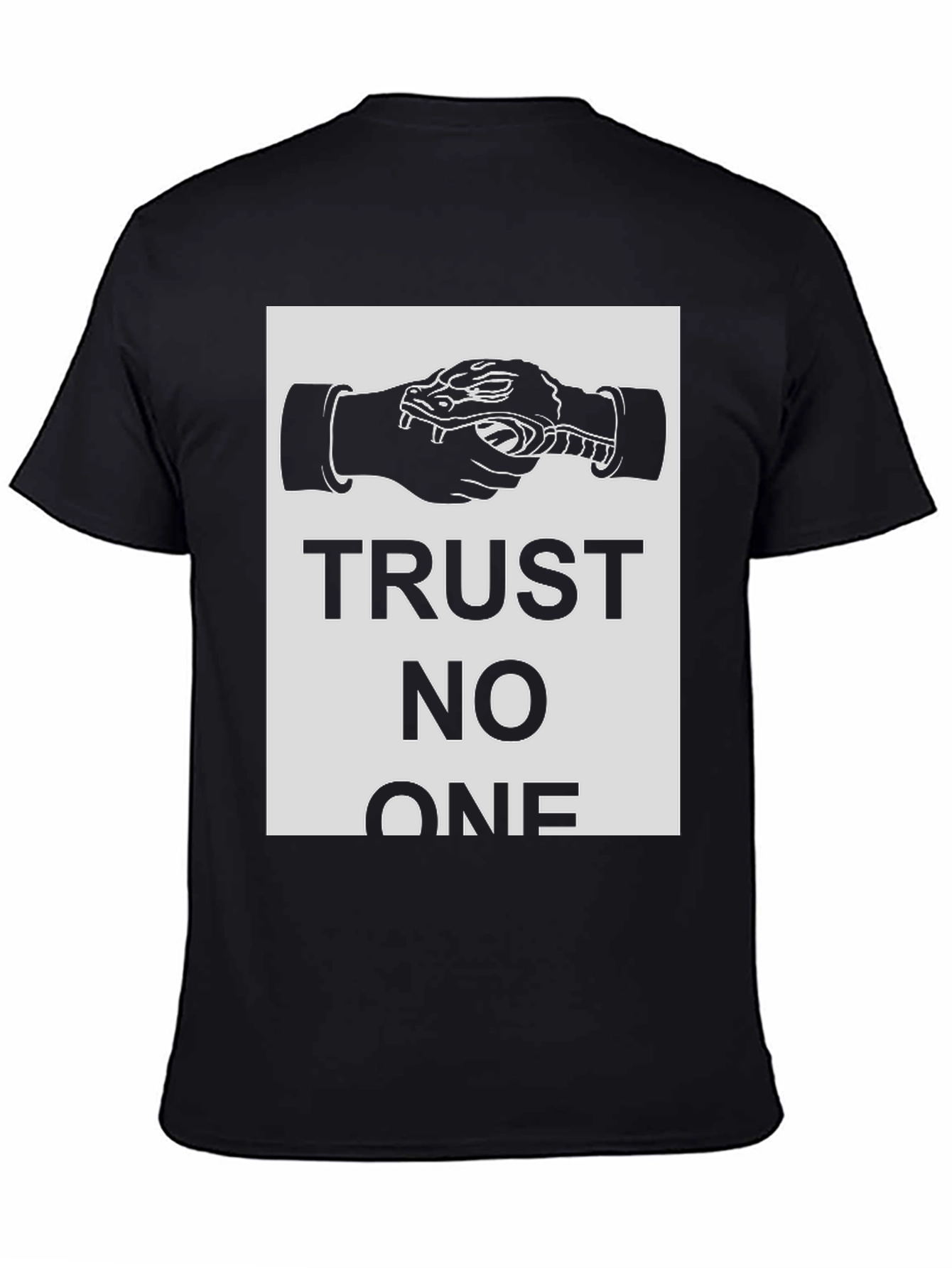 Trust No One Snake Handshake Graphic Tee