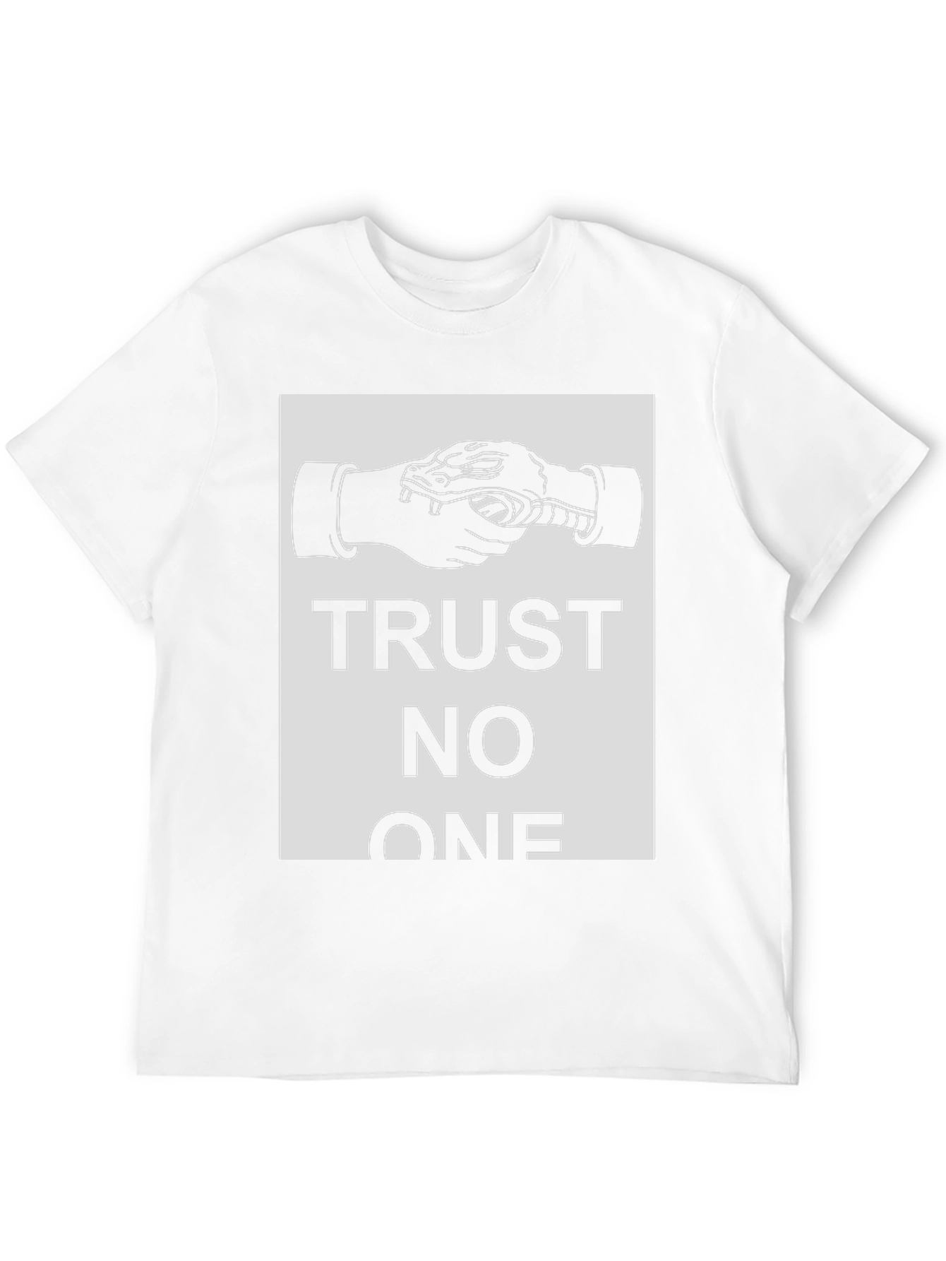 Trust No One Snake Handshake Graphic Tee