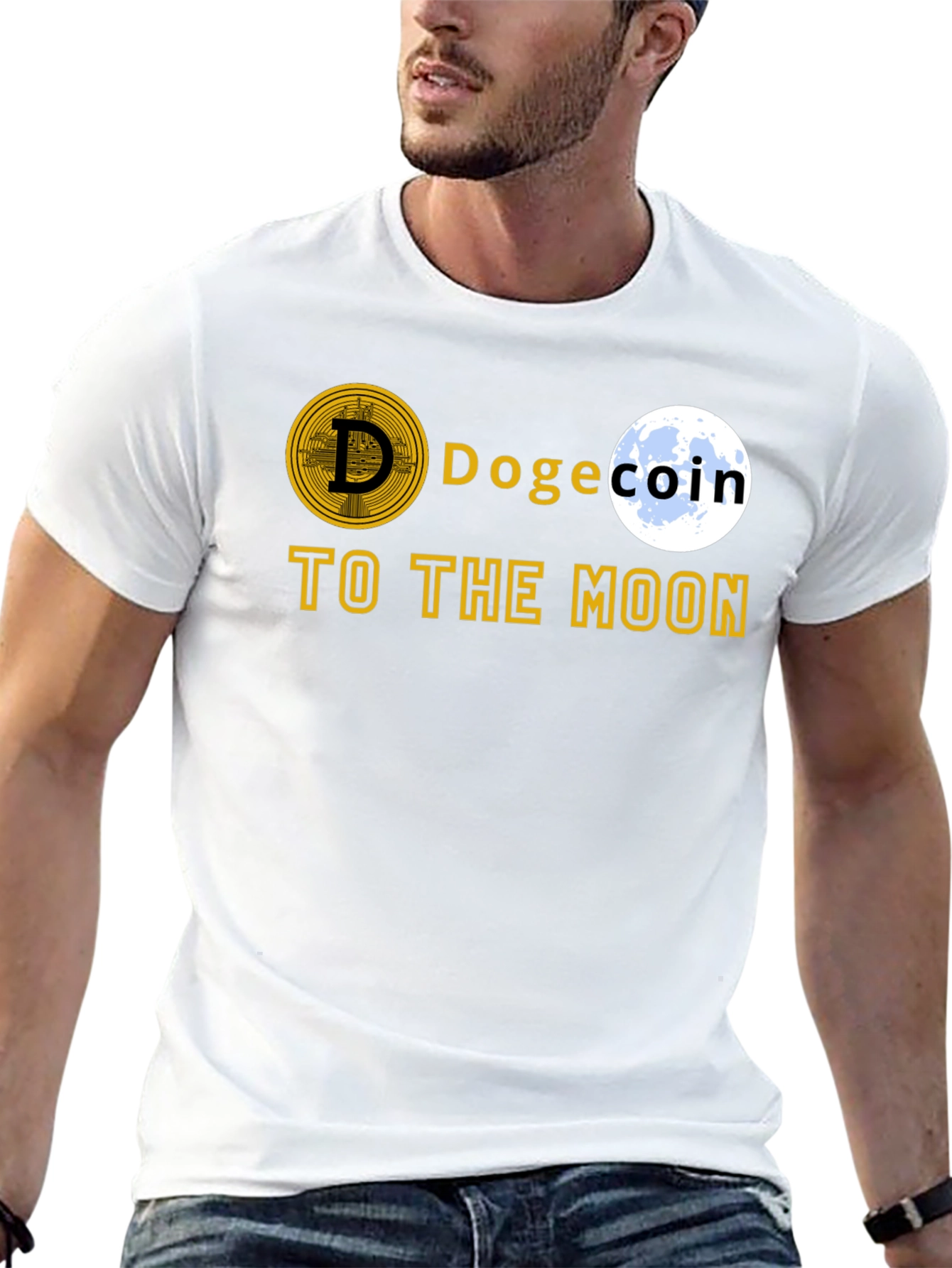 Dogecoin To The Moon T-Shirt – Crypto Dog Lover Graphic Tee Gift