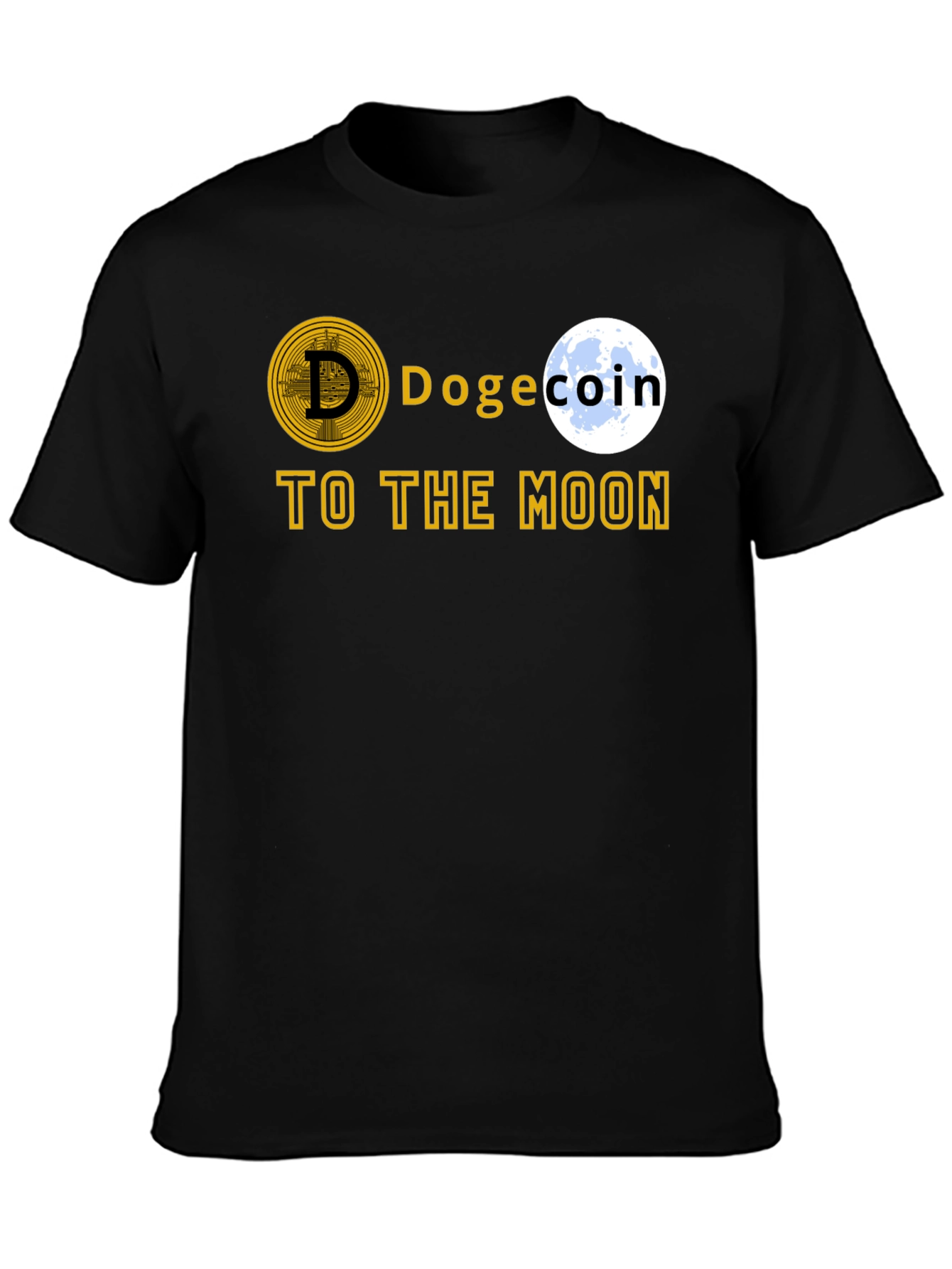 Dogecoin To The Moon T-Shirt – Crypto Dog Lover Graphic Tee Gift