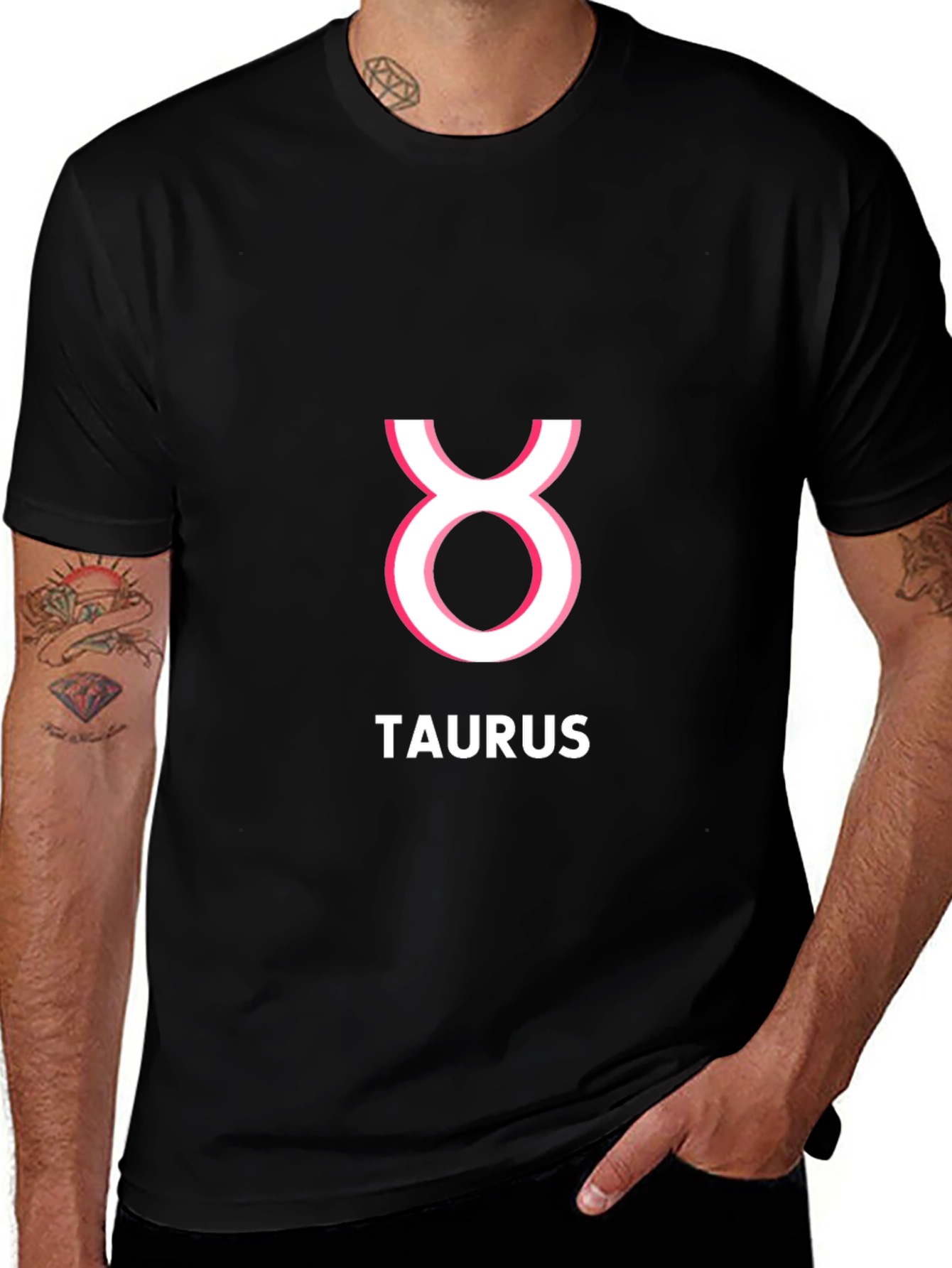 Taurus Zodiac Sign T-Shirt - Black Cotton Tee