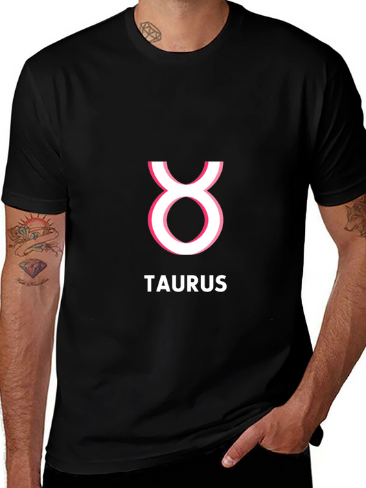 Taurus Zodiac Sign T-Shirt - Black Cotton Tee