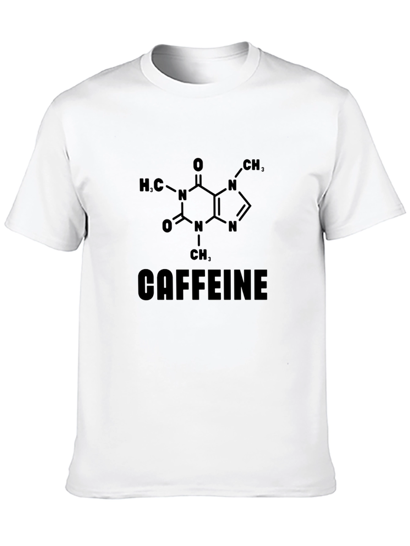 Caffeine Molecule T-Shirt - Chemistry Inspired Design