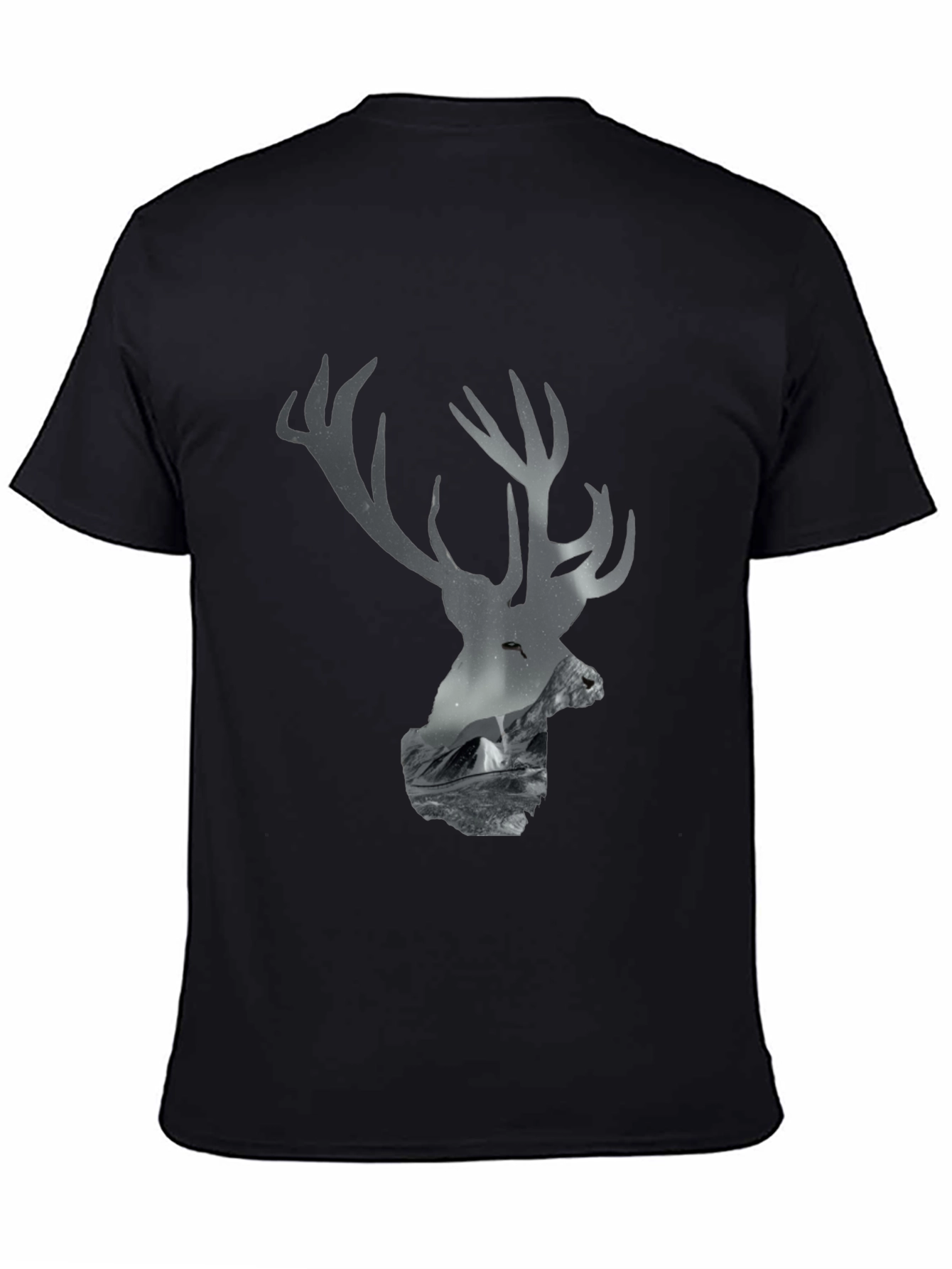 Deer Silhouette Mountain Scene Tee