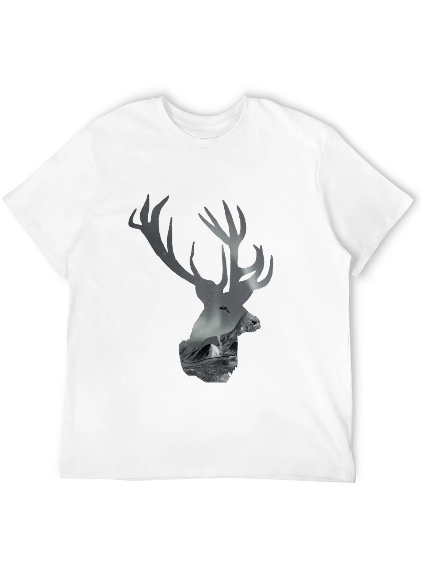 Deer Silhouette Mountain Scene Tee