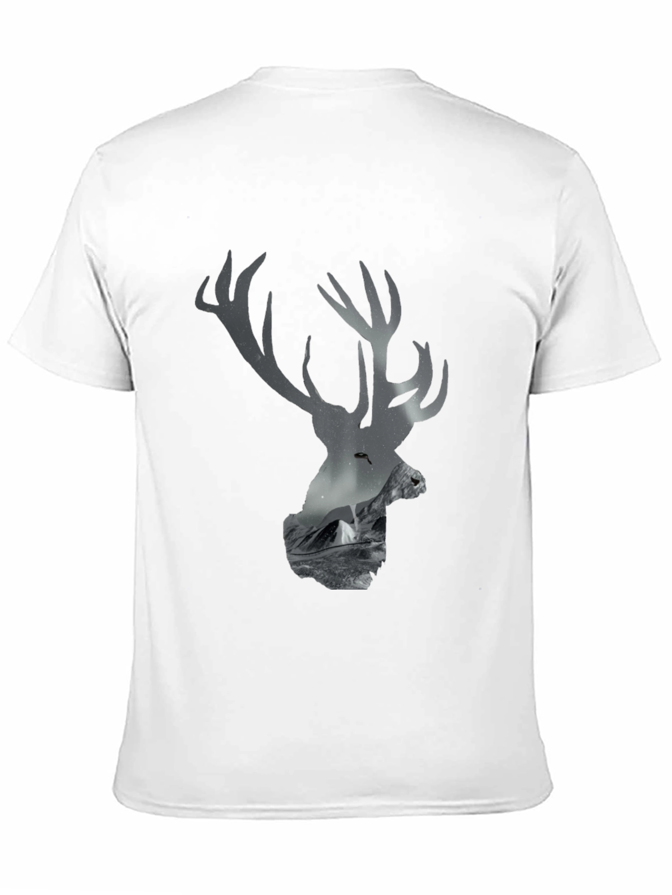 Deer Silhouette Mountain Scene Tee