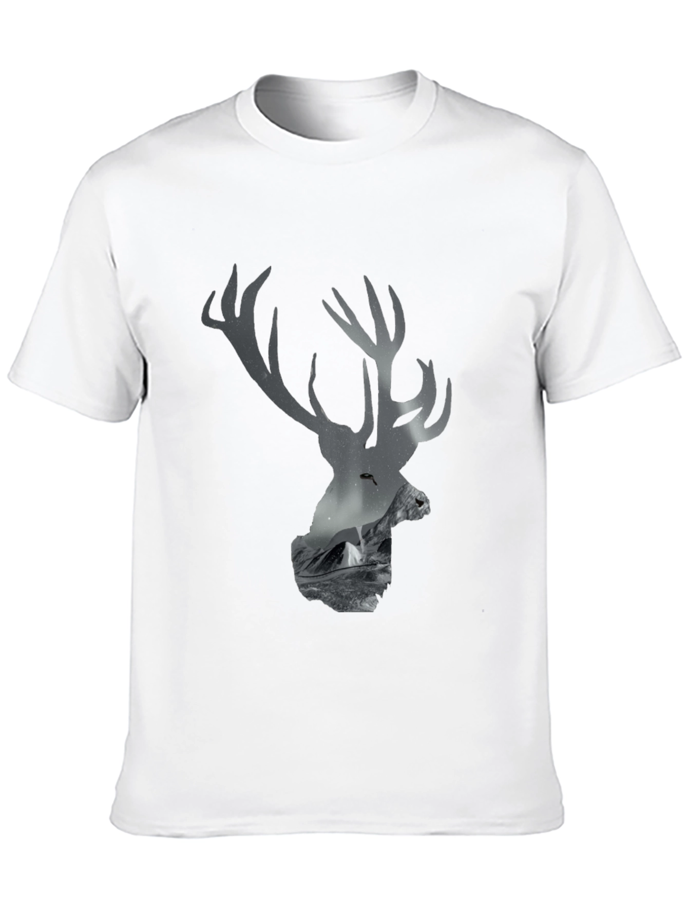 Deer Silhouette Mountain Scene Tee