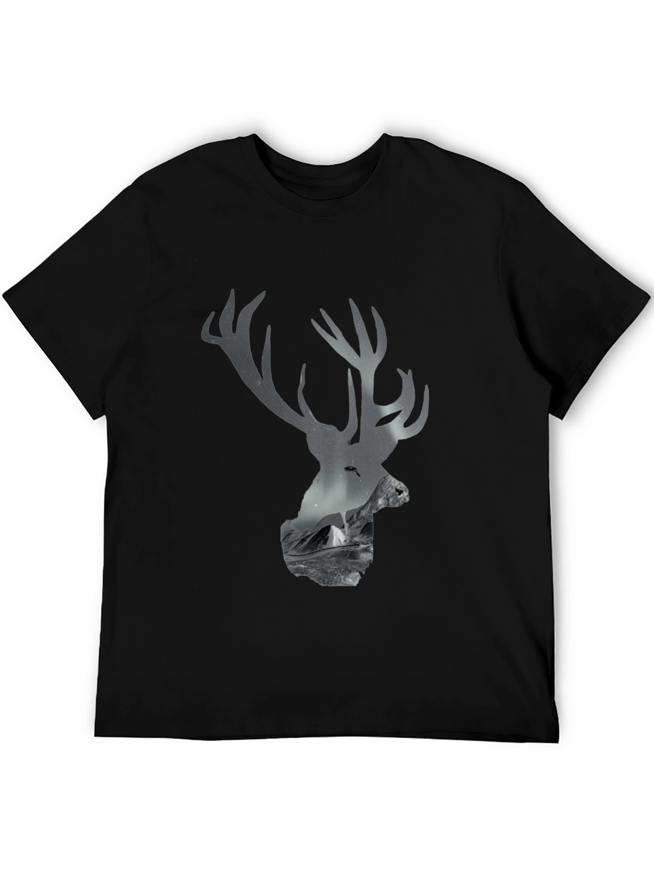 Deer Silhouette Mountain Scene Tee