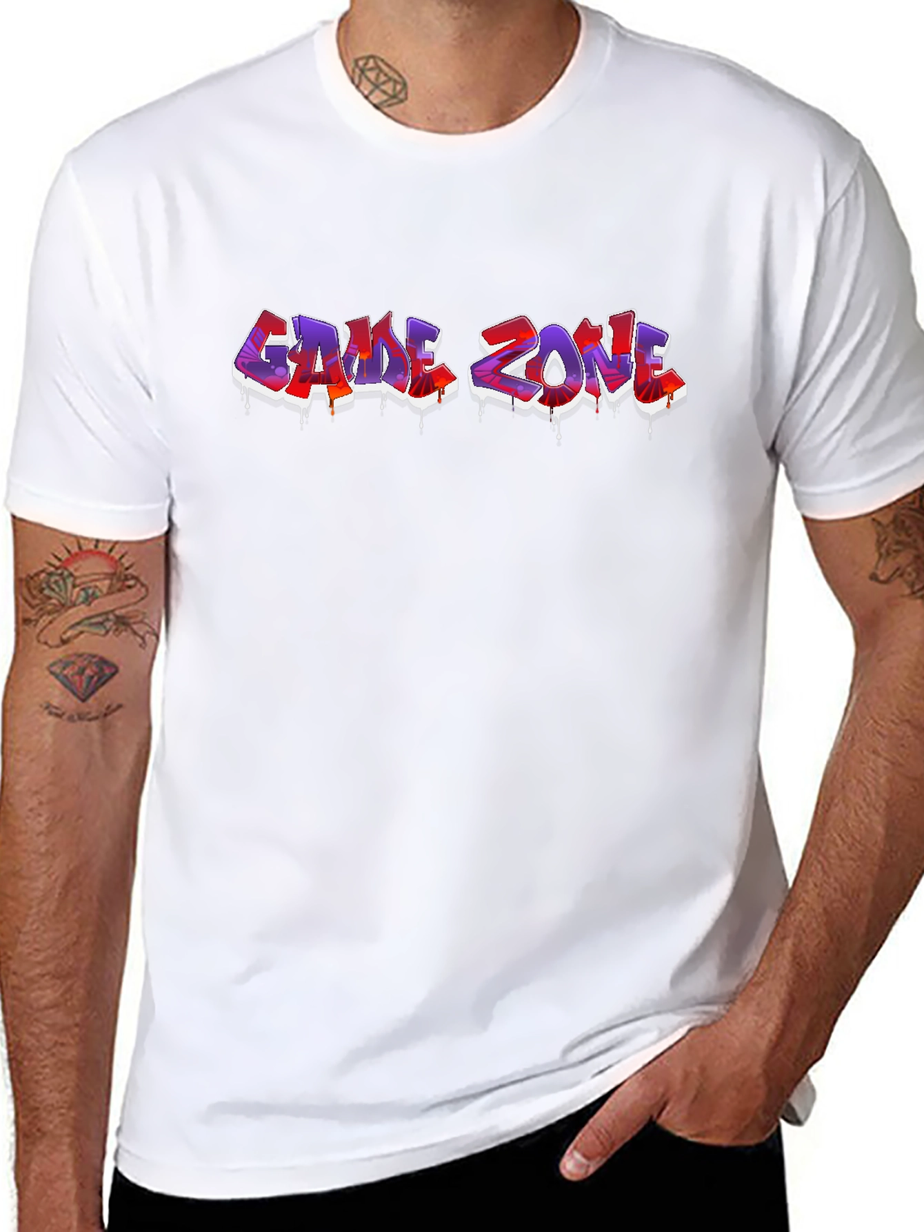 Game Zone Graphic Tee - Black Cotton T-Shirt