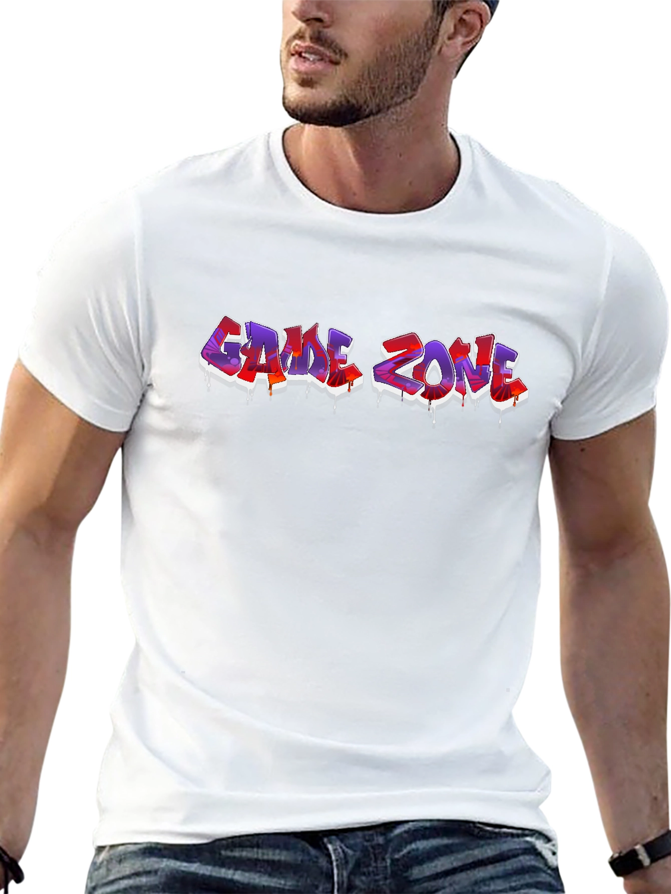 Game Zone Graphic Tee - Black Cotton T-Shirt