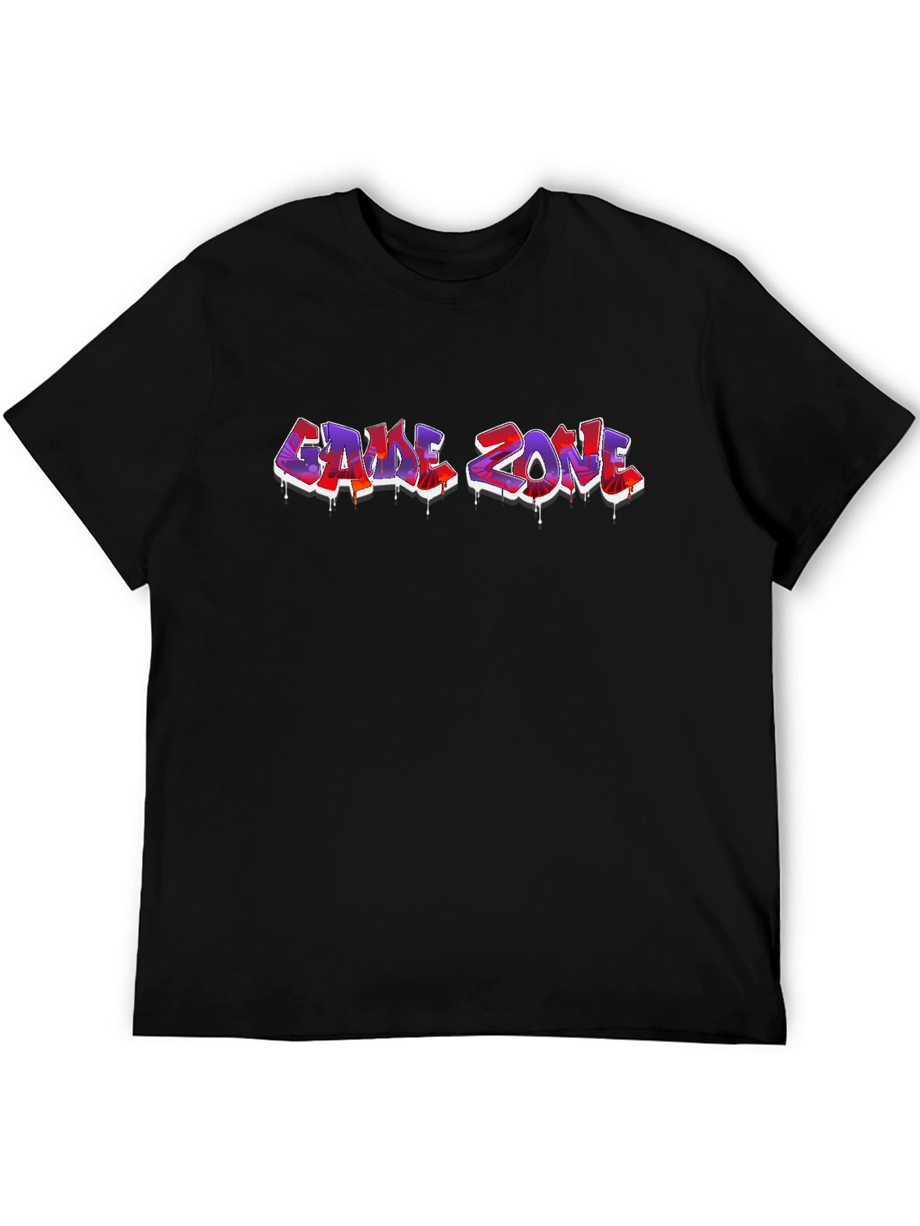 Game Zone Graphic Tee - Black Cotton T-Shirt