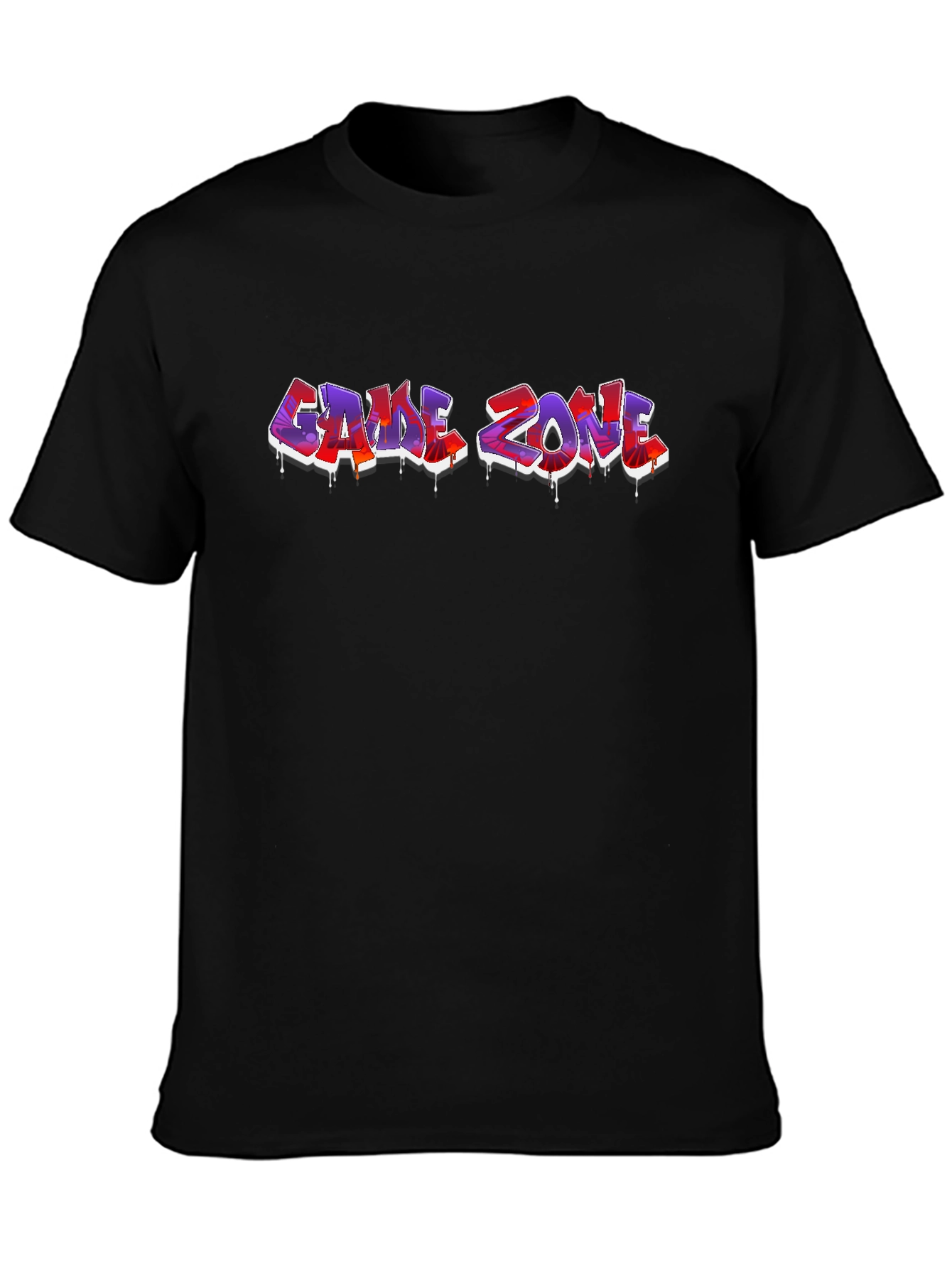 Game Zone Graphic Tee - Black Cotton T-Shirt