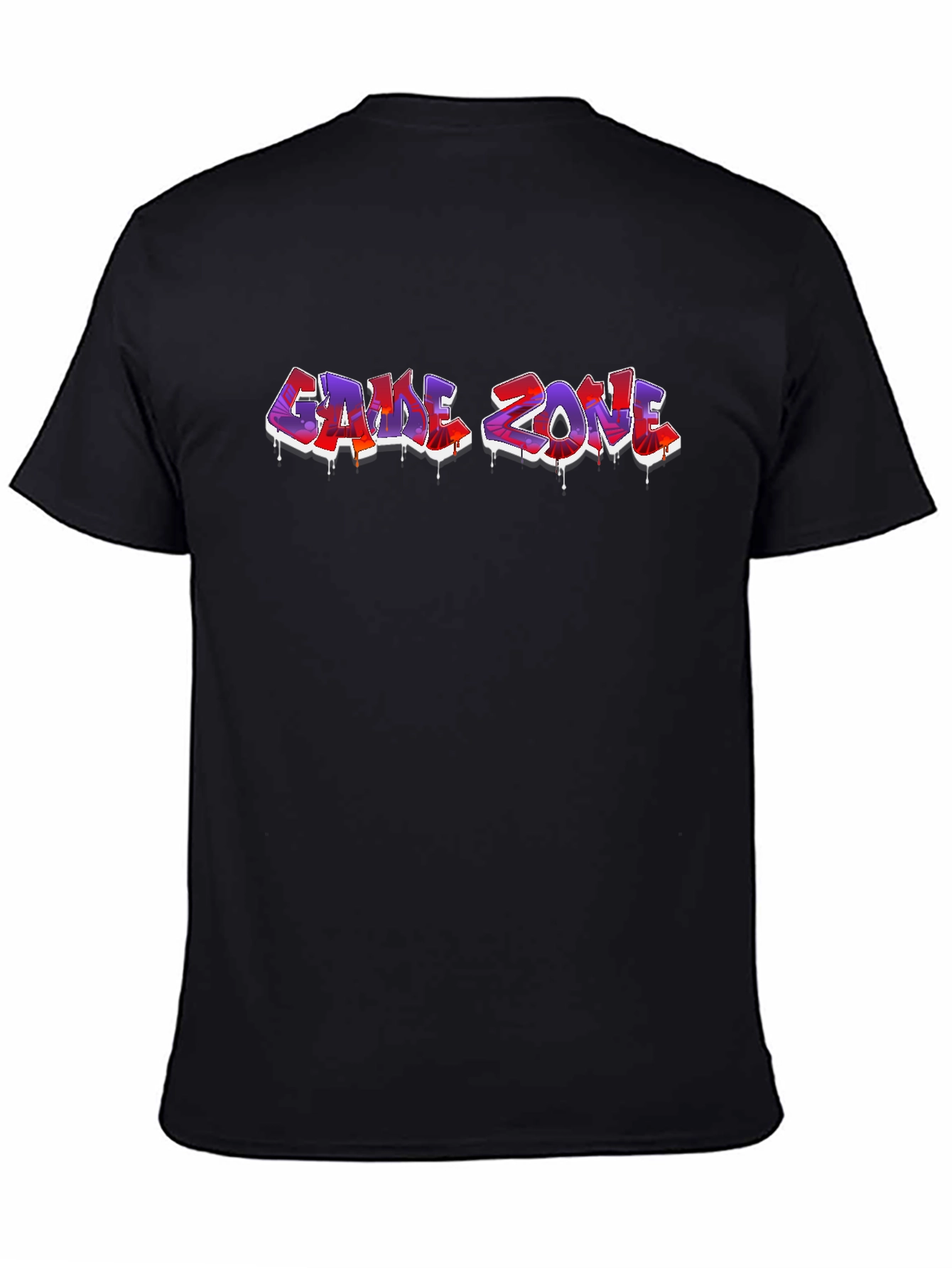 Game Zone Graphic Tee - Black Cotton T-Shirt