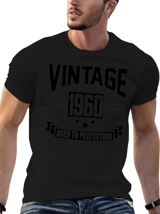 Vintage 1960 Aged To Perfection Black T-Shirt