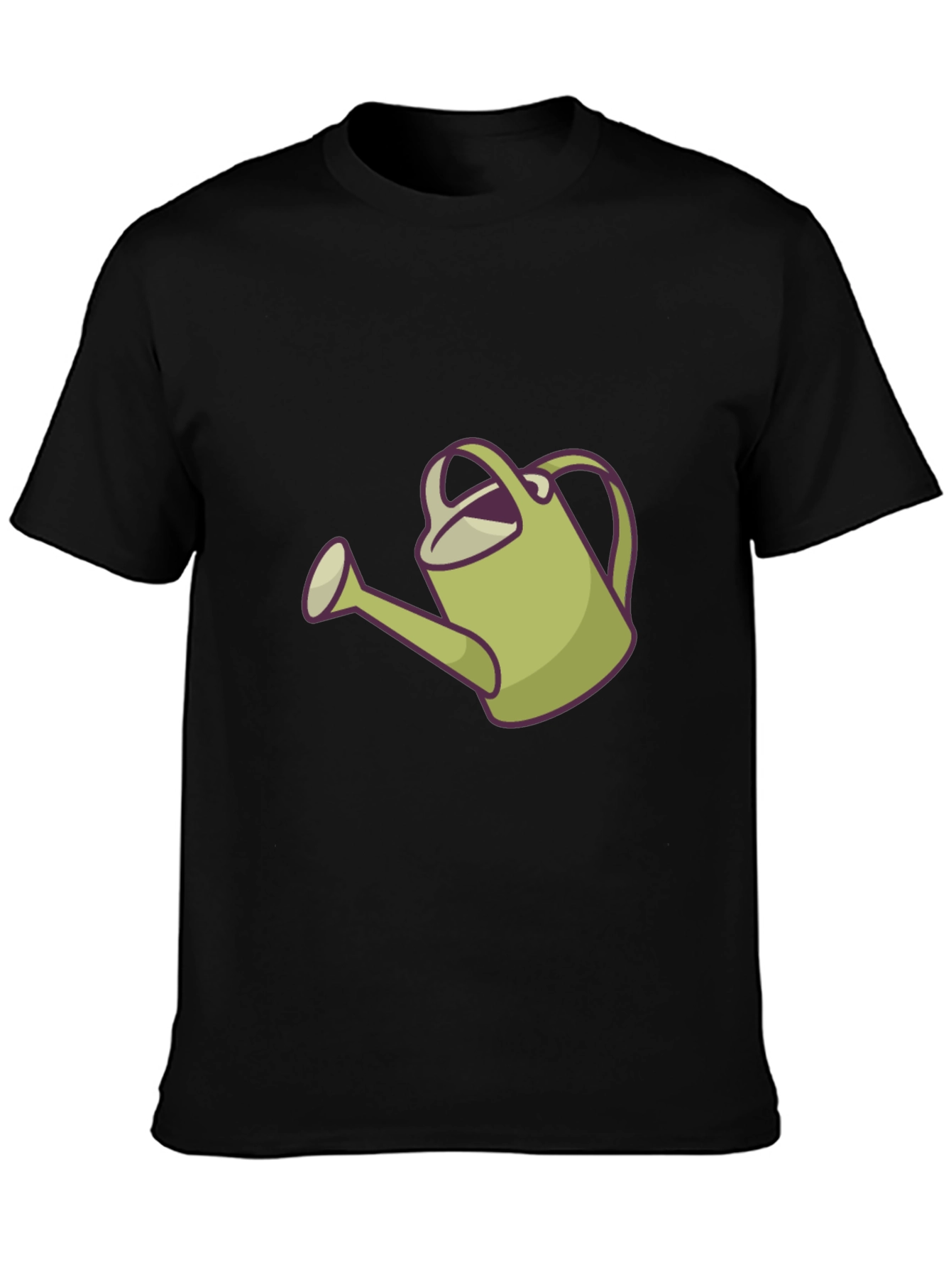 Watering Can Graphic Tee - Black Casual Shirt