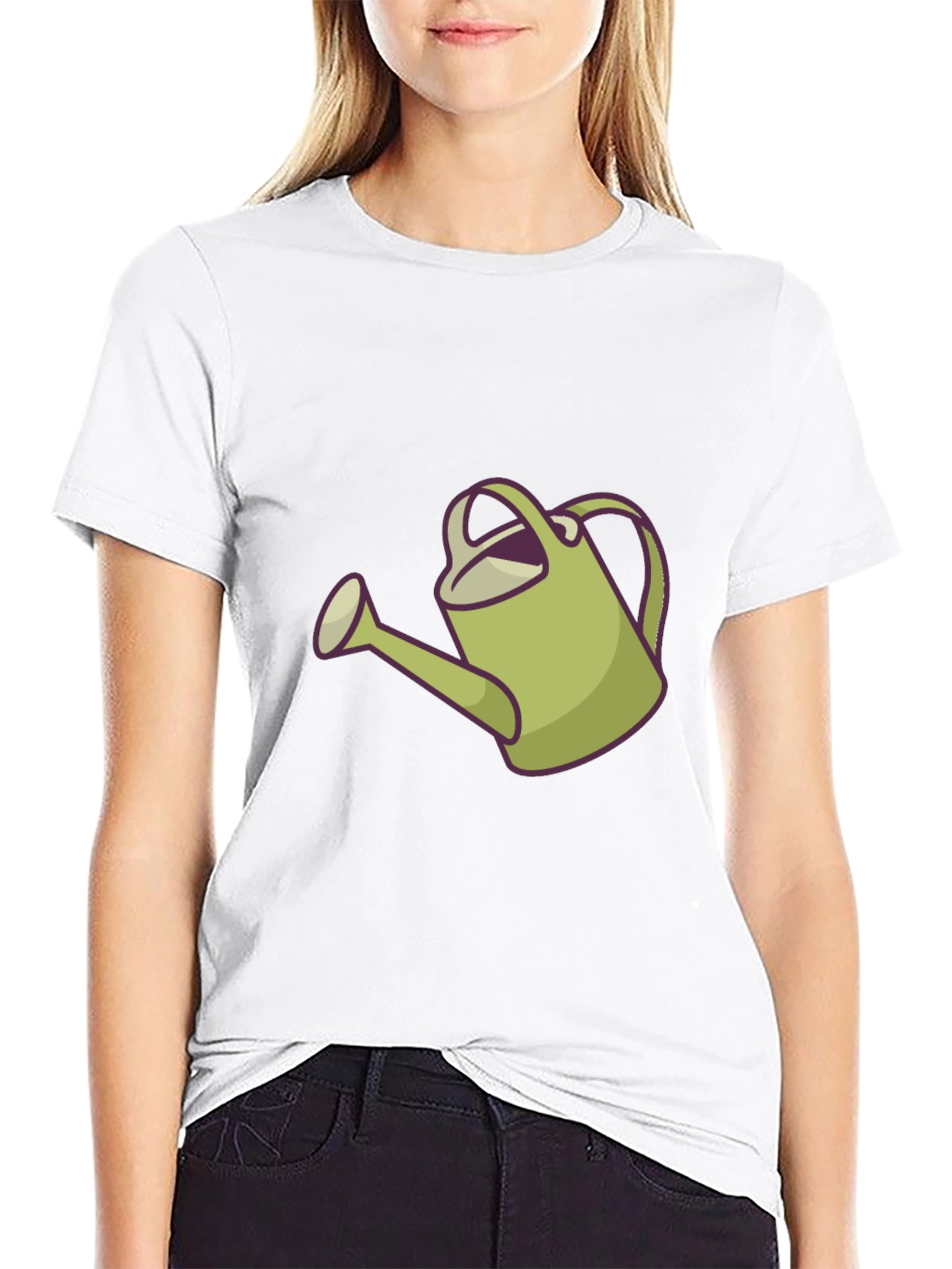 Watering Can Graphic Tee - Black Casual Shirt
