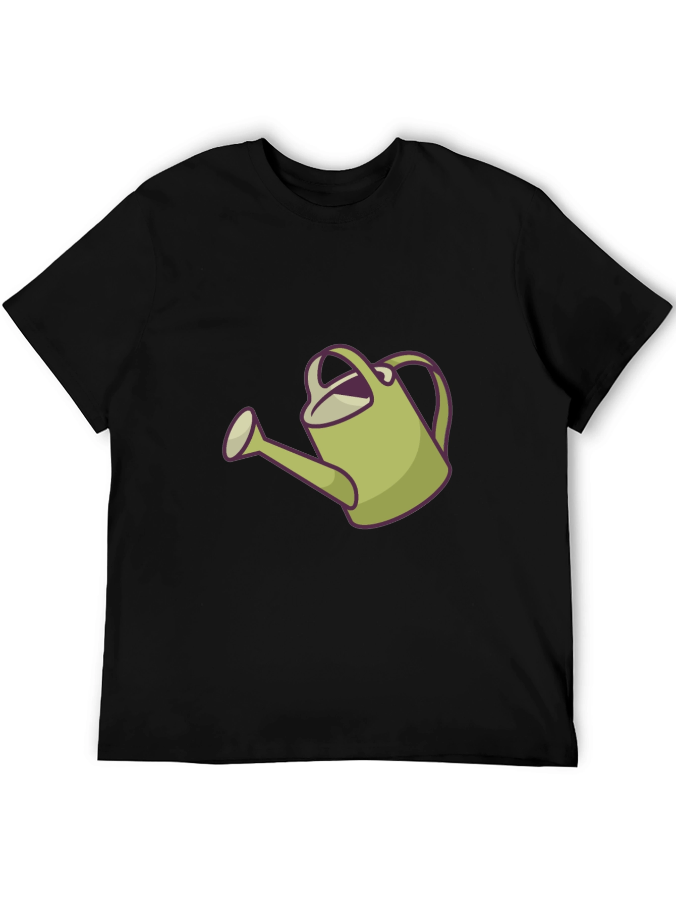 Watering Can Graphic Tee - Black Casual Shirt