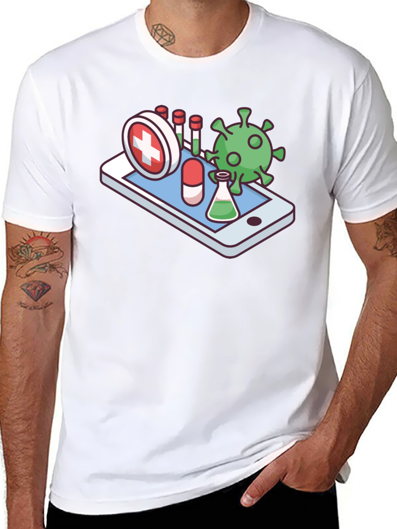Medical App T-Shirt - Novelty Virus Design