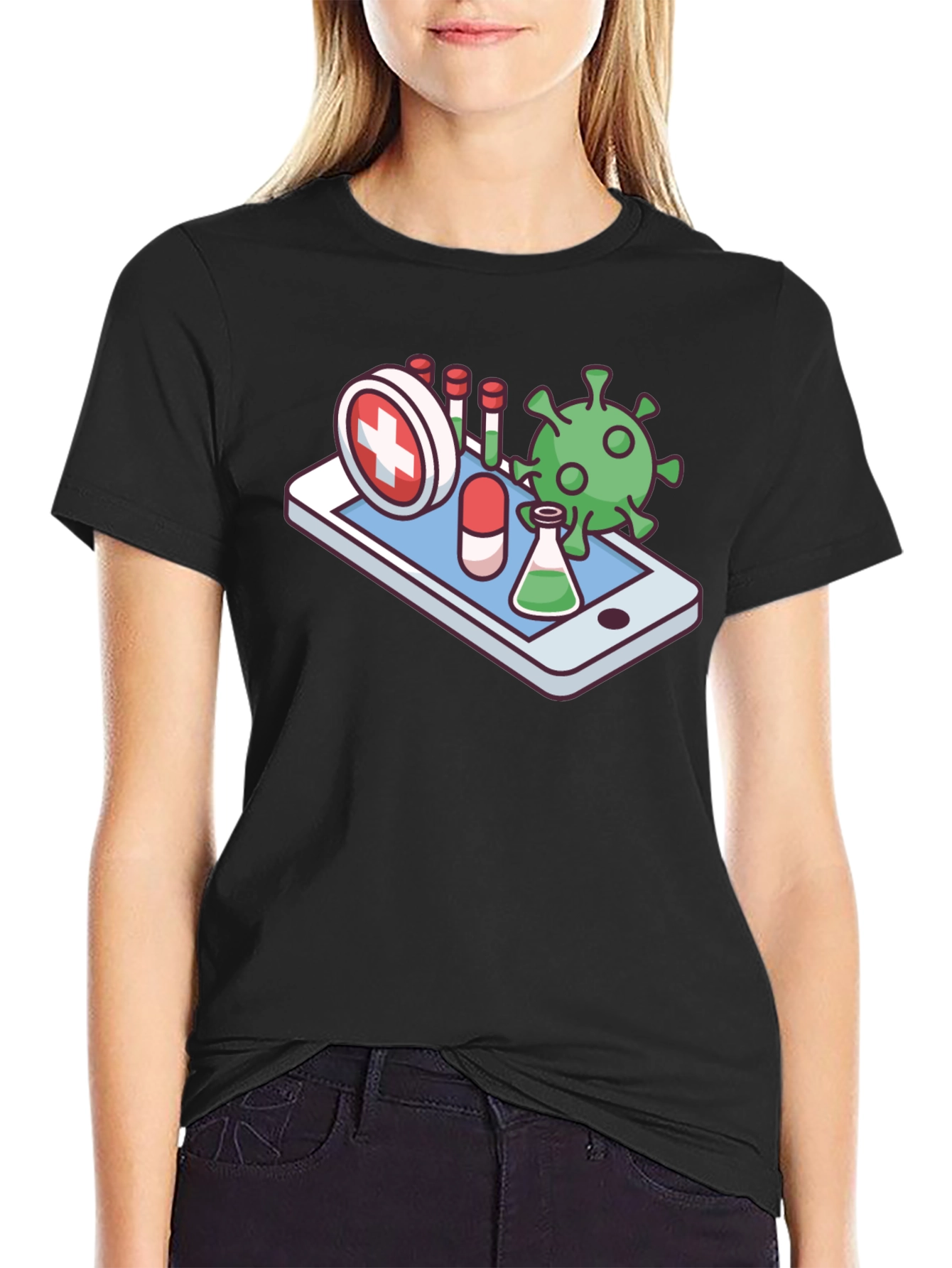 Medical App T-Shirt - Novelty Virus Design