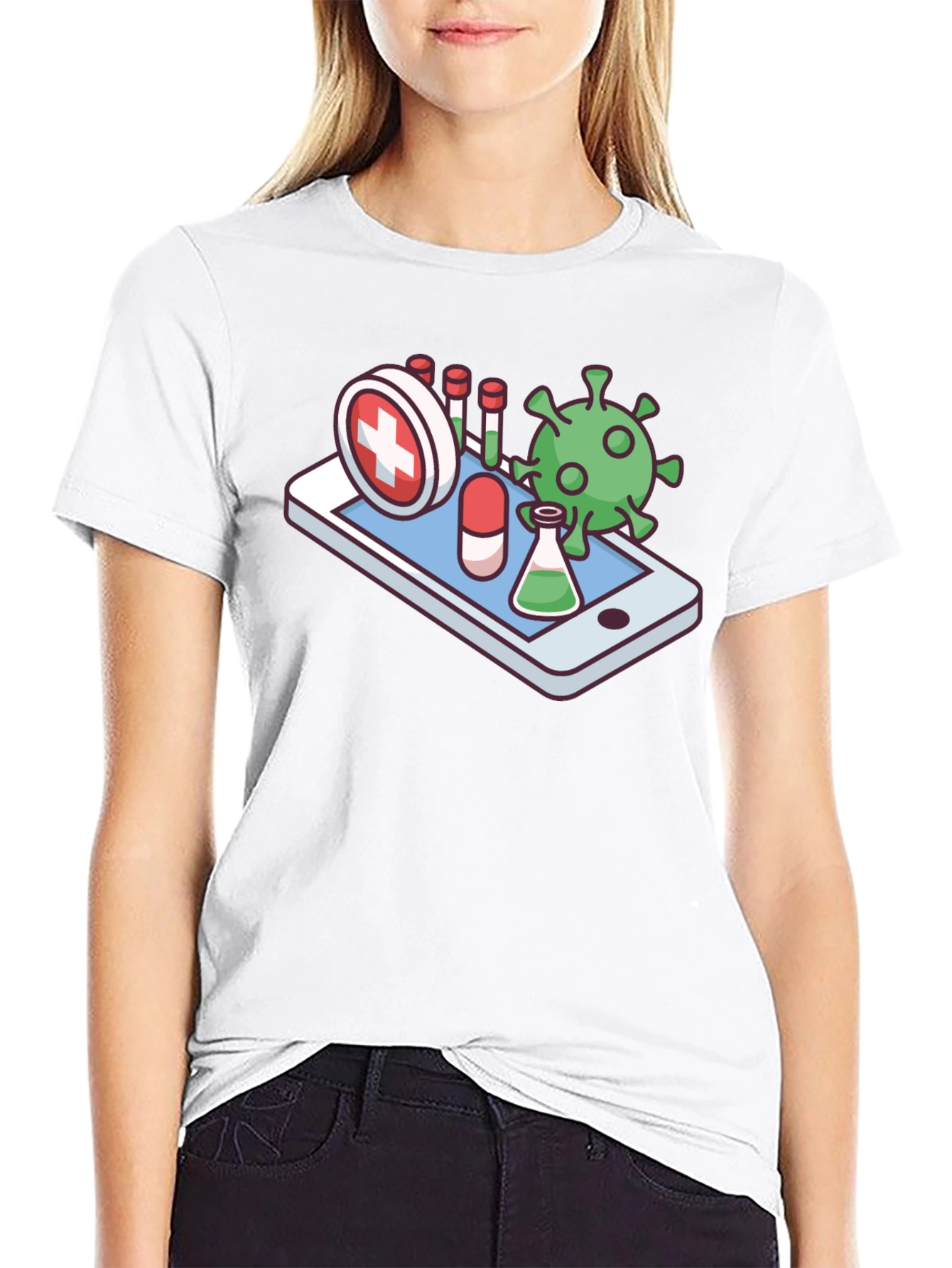 Medical App T-Shirt - Novelty Virus Design