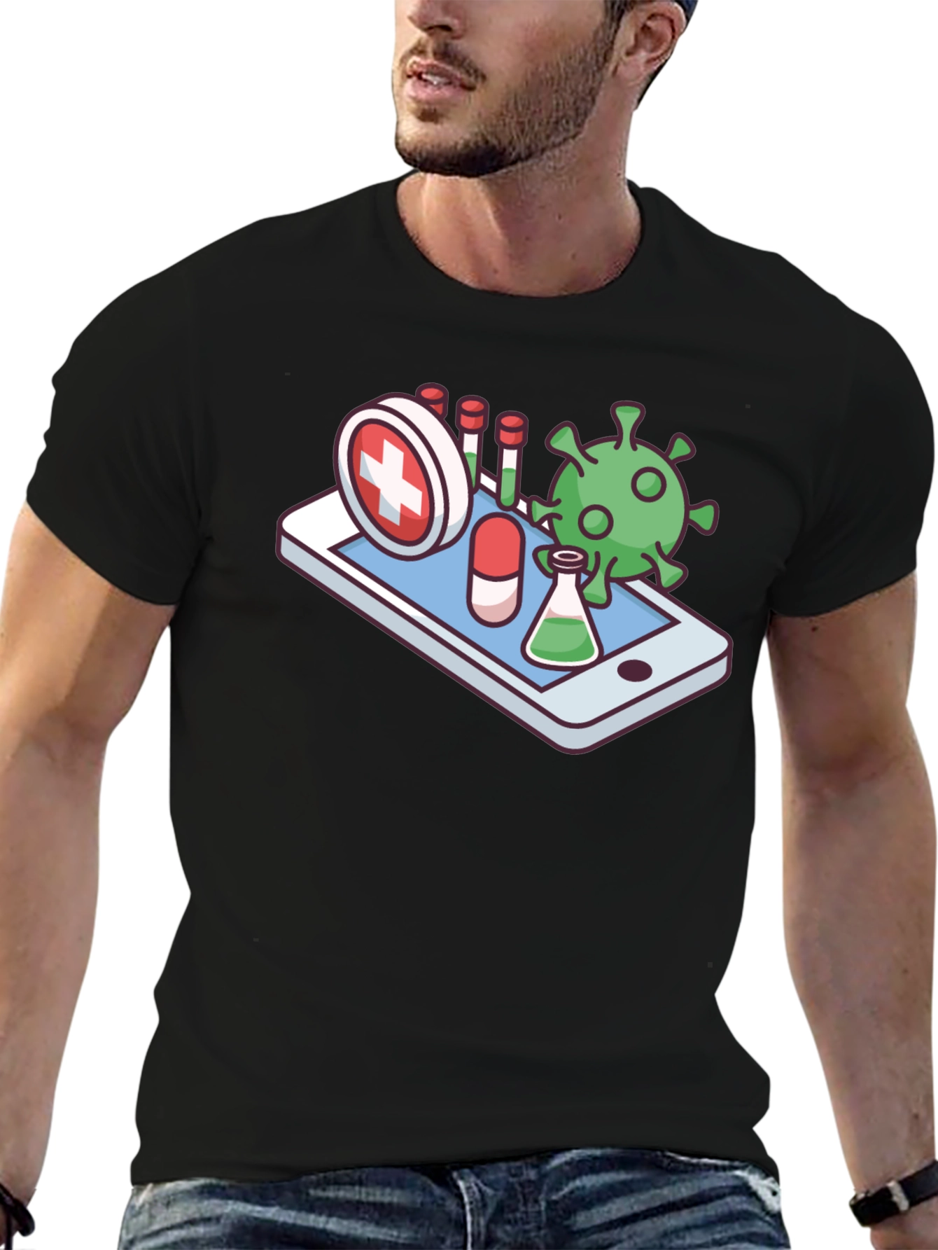 Medical App T-Shirt - Novelty Virus Design