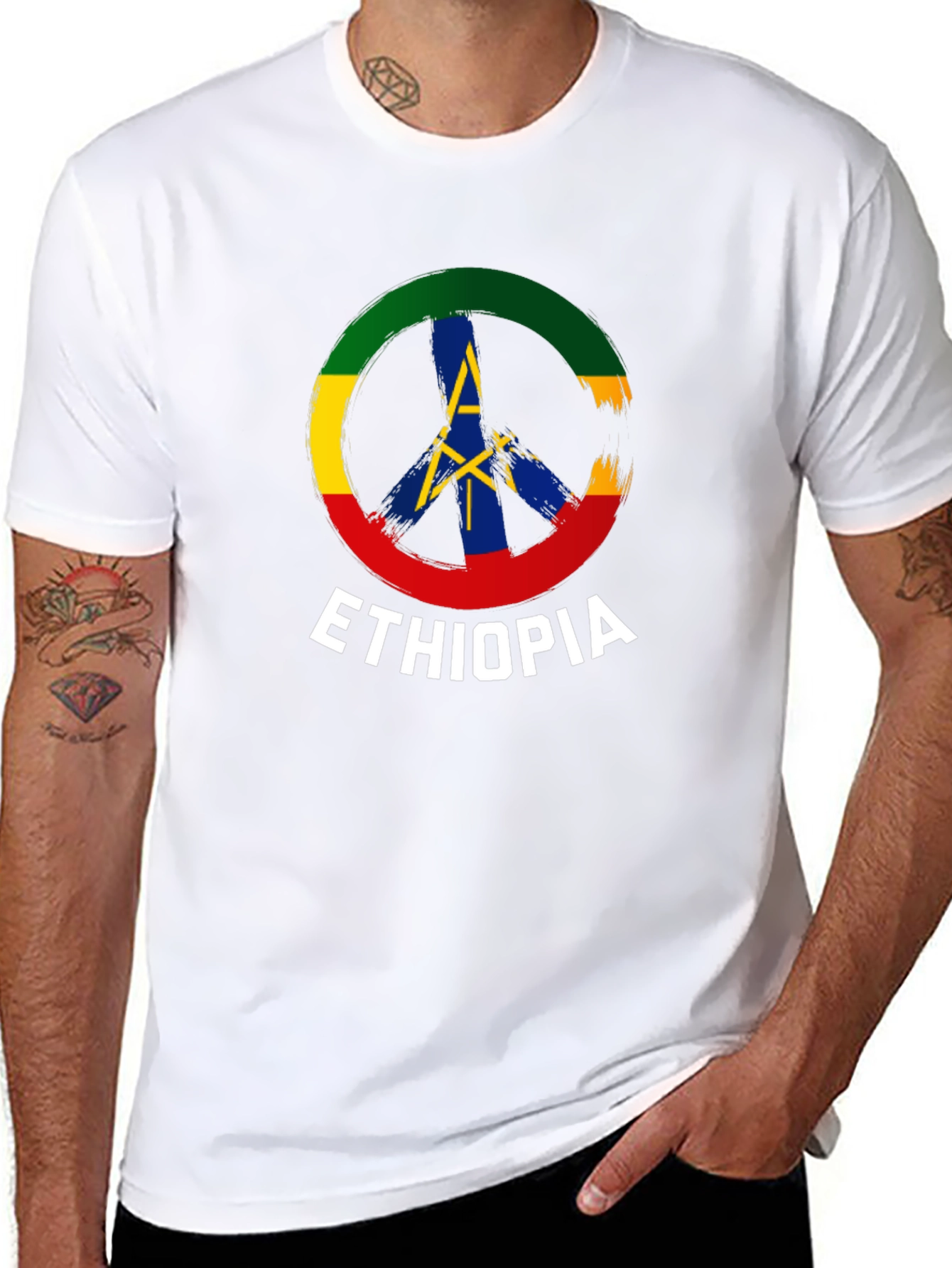 Ethiopia Peace Symbol T-Shirt