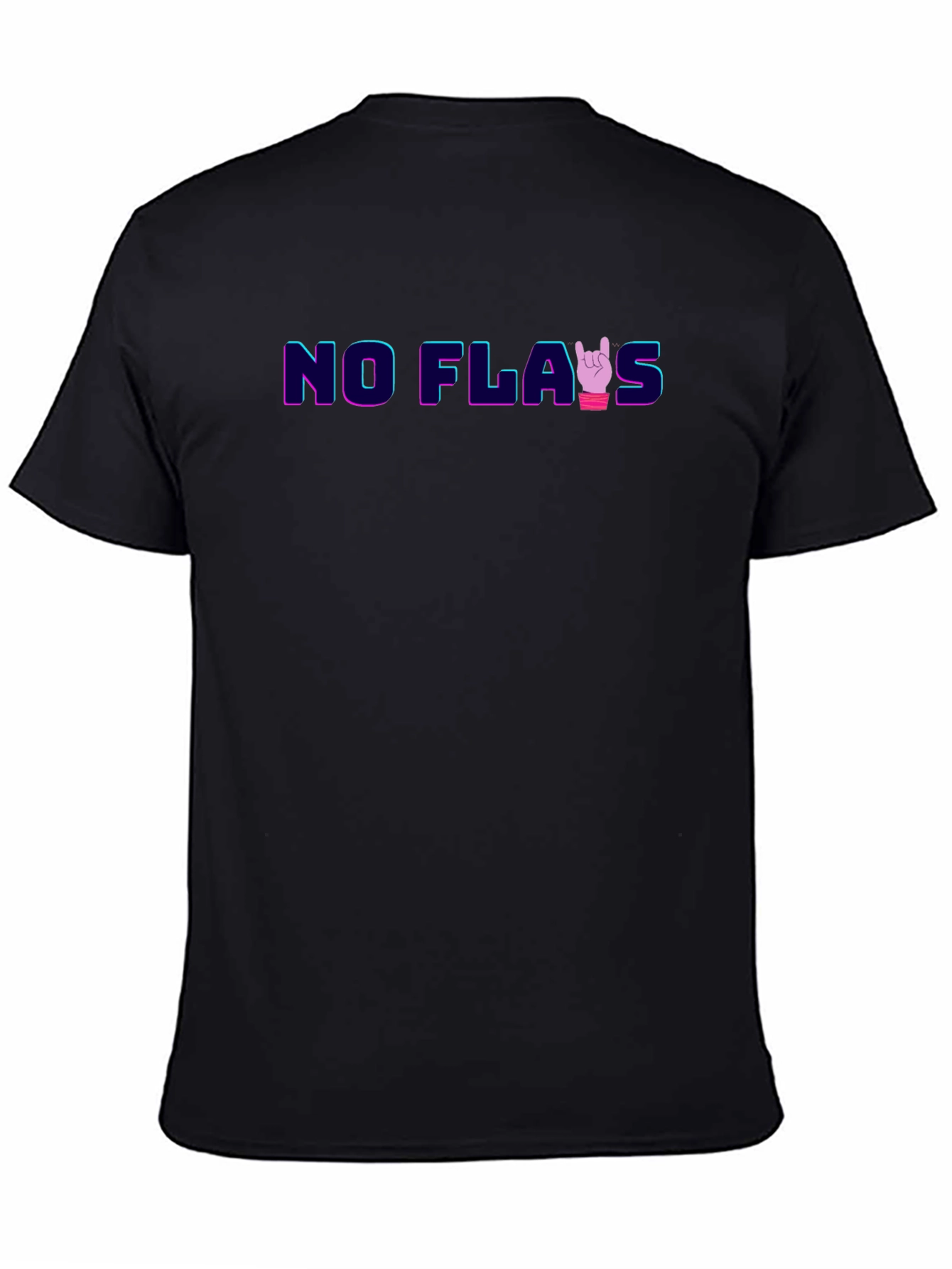 No Flaws Black Graphic Tee