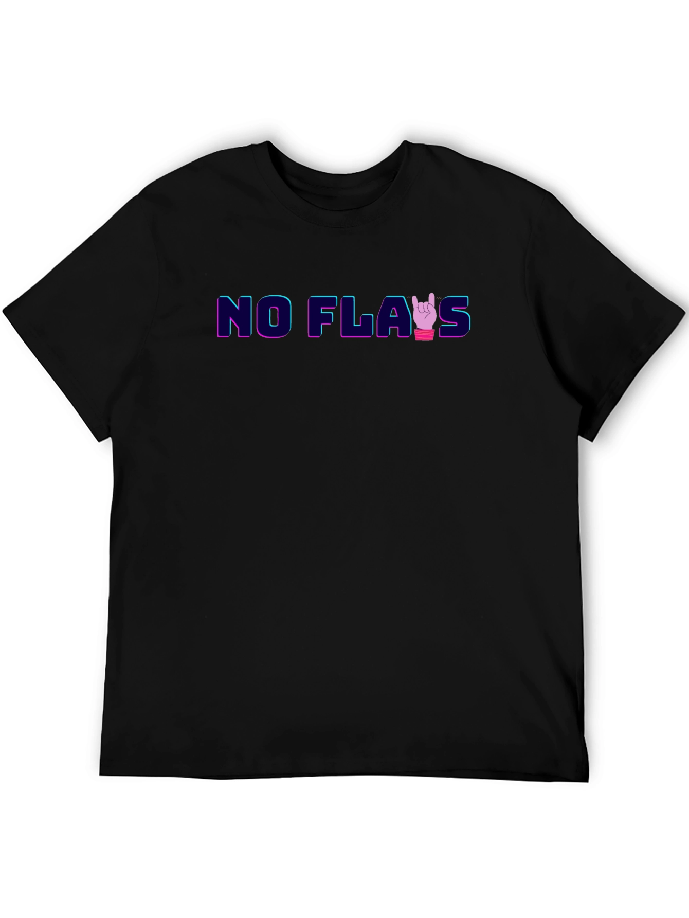 No Flaws Black Graphic Tee