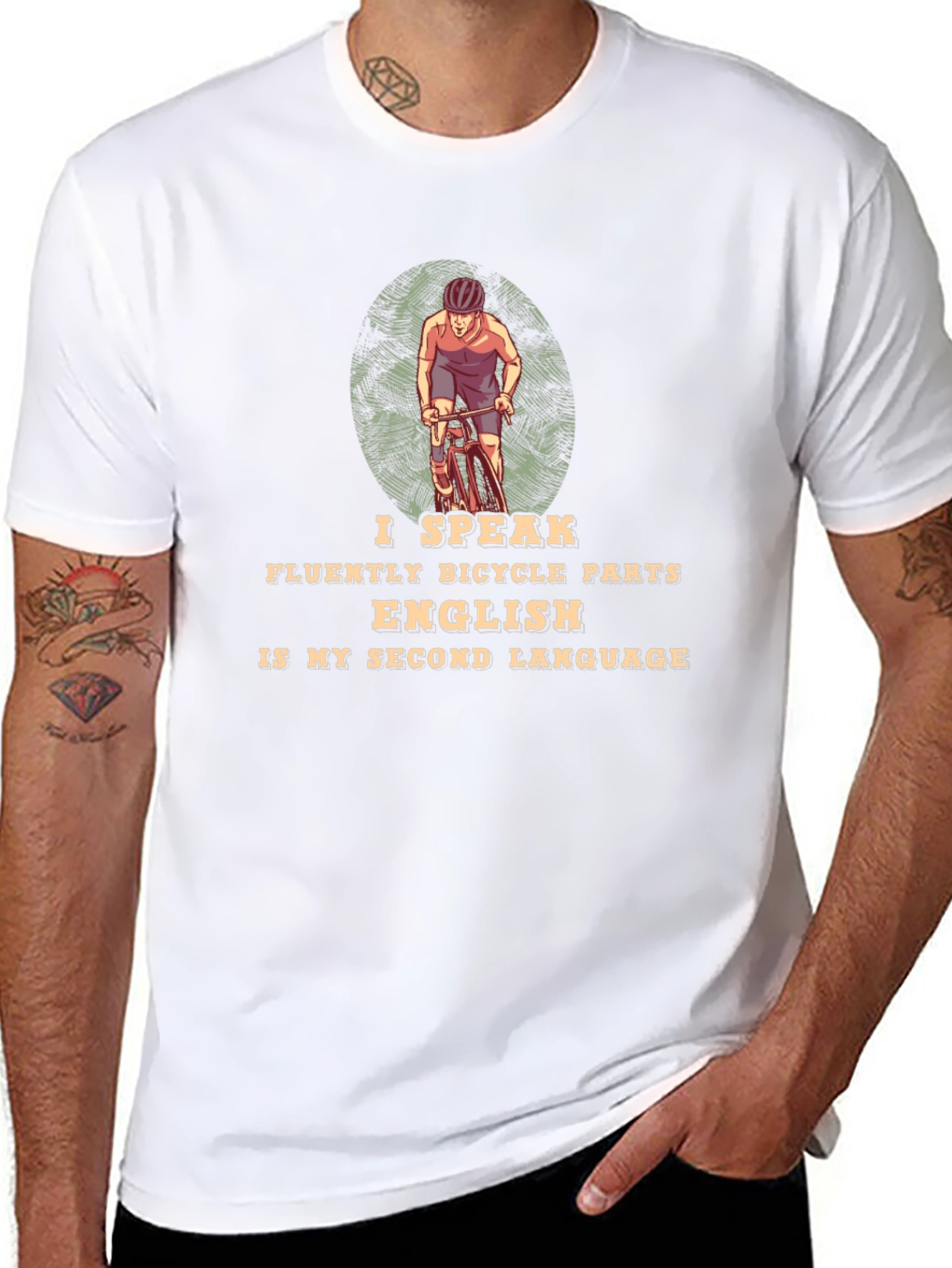 I Speak Bicycle Parts T-Shirt - Cycling Enthusiast Tee