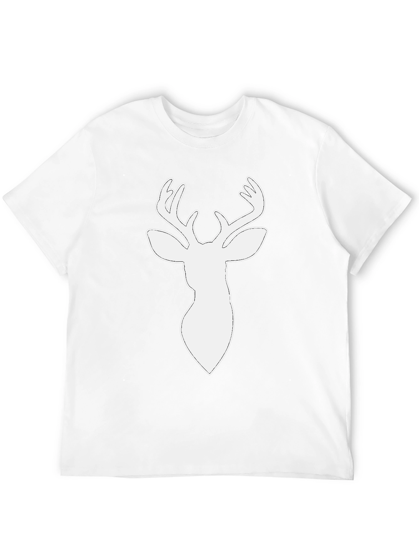 Deer Head Graphic Tee - Black Casual Shirt