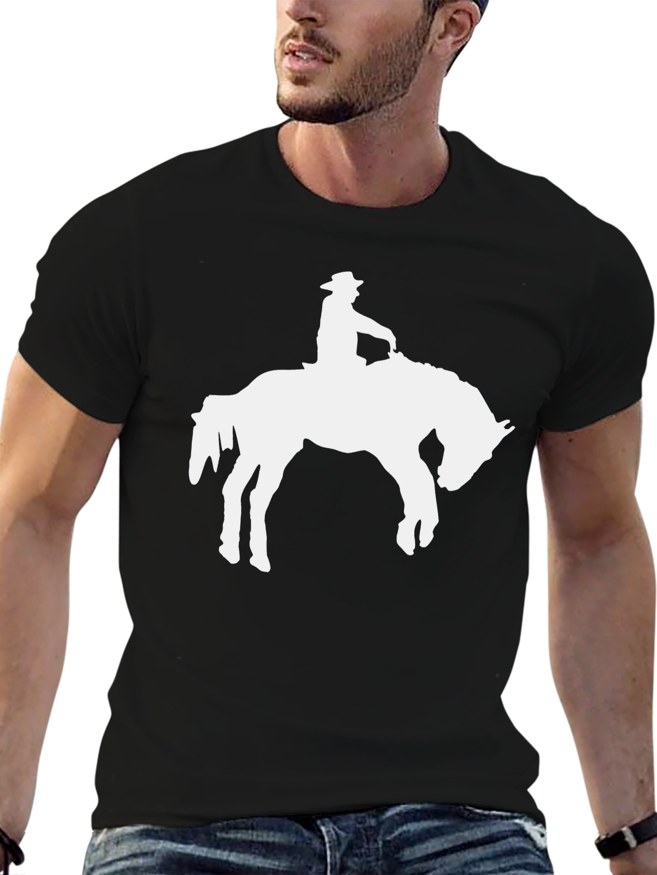 Cowboy Horse Silhouette T-Shirt - Graphic Tee