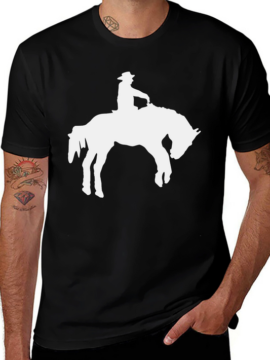 Cowboy Horse Silhouette T-Shirt - Graphic Tee
