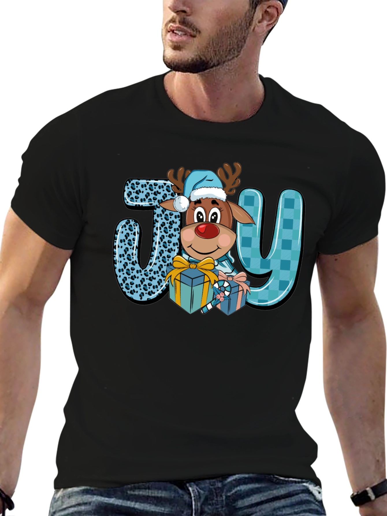 Holiday JOY Reindeer Graphic Tee