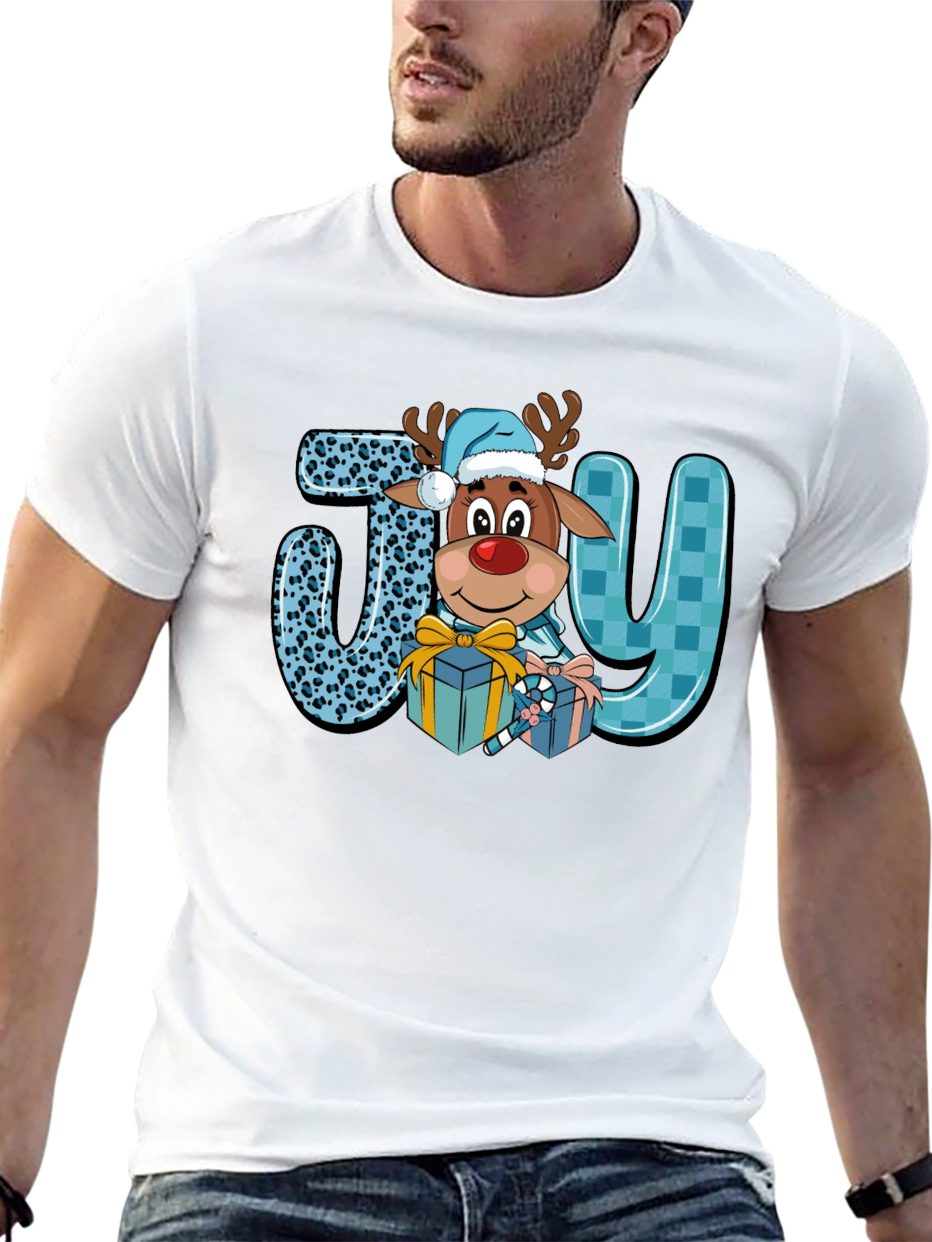 Holiday JOY Reindeer Graphic Tee
